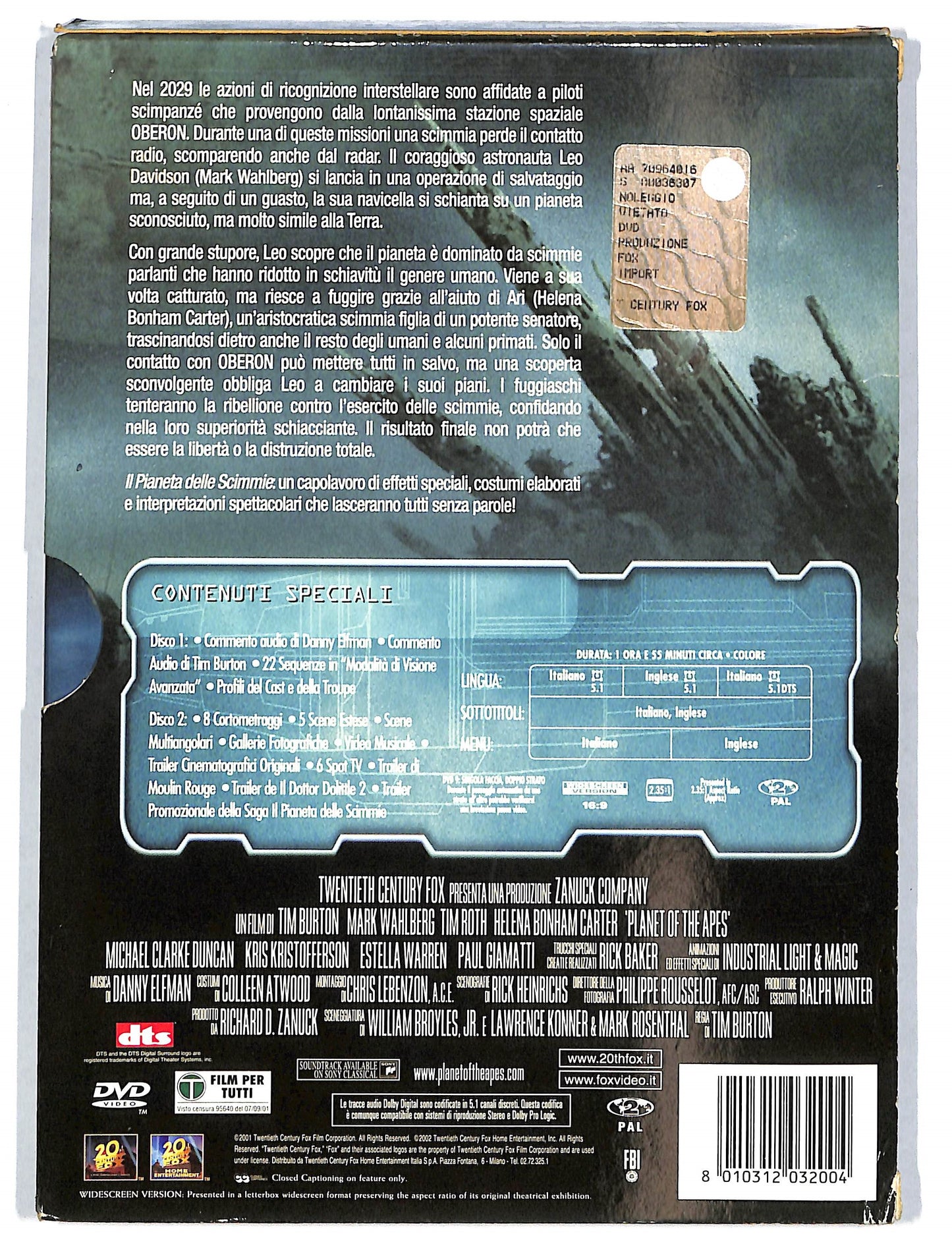 EBOND Planet of the apes - Il pianeta delle Scimmie DVD DB794451