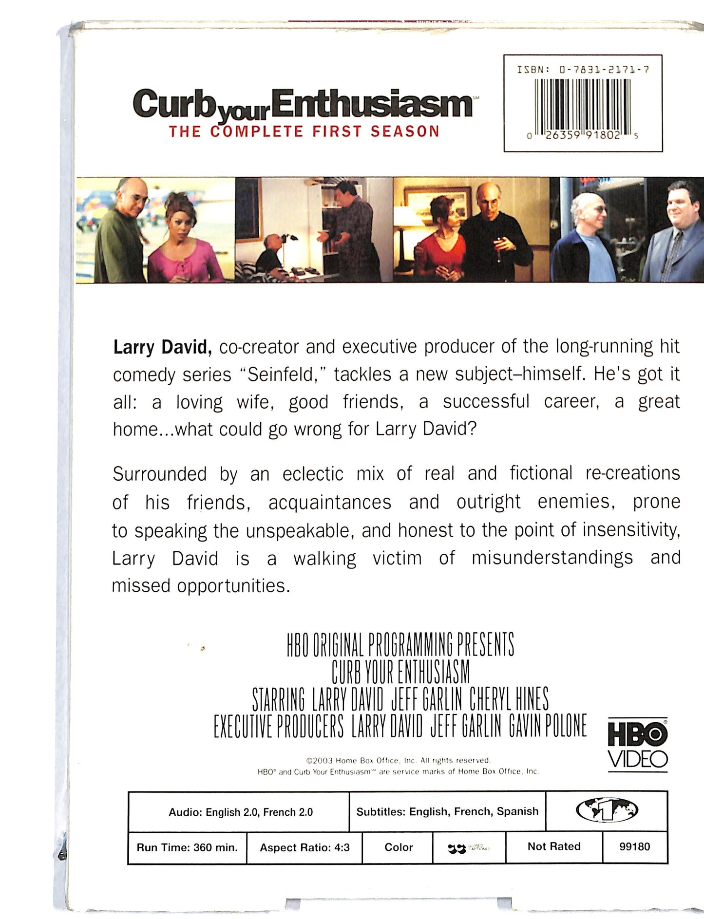 EBOND Curb Your Enthusiasm - Complete First Season DVD DB794631