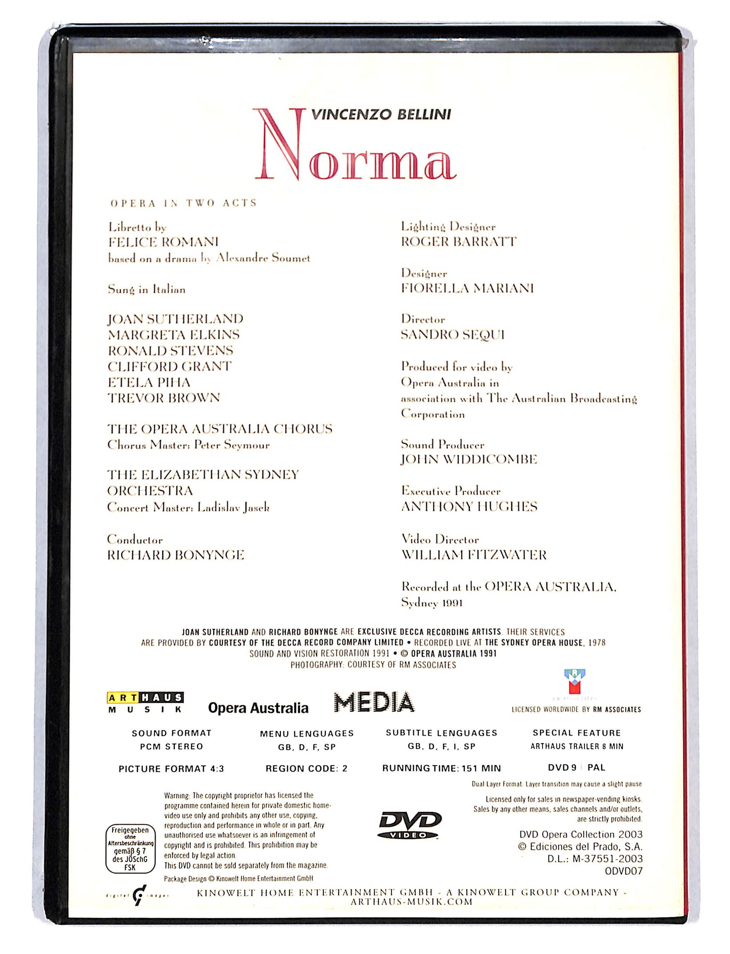 EBOND DVD Opera Collection Norma EDITORIALE DVD DB794659