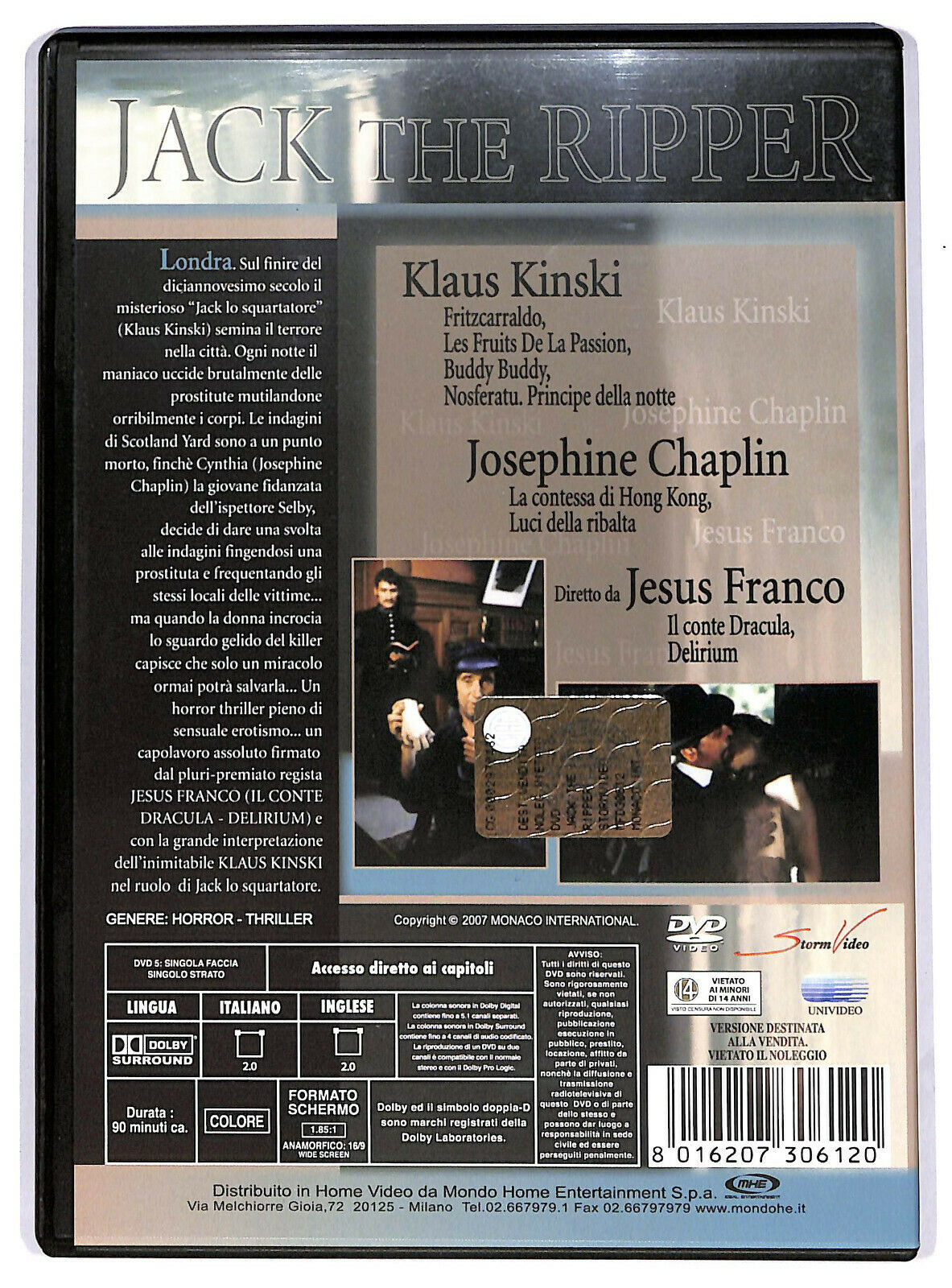 EBOND Jack The Ripper NOLEGGIO DVD DB796336