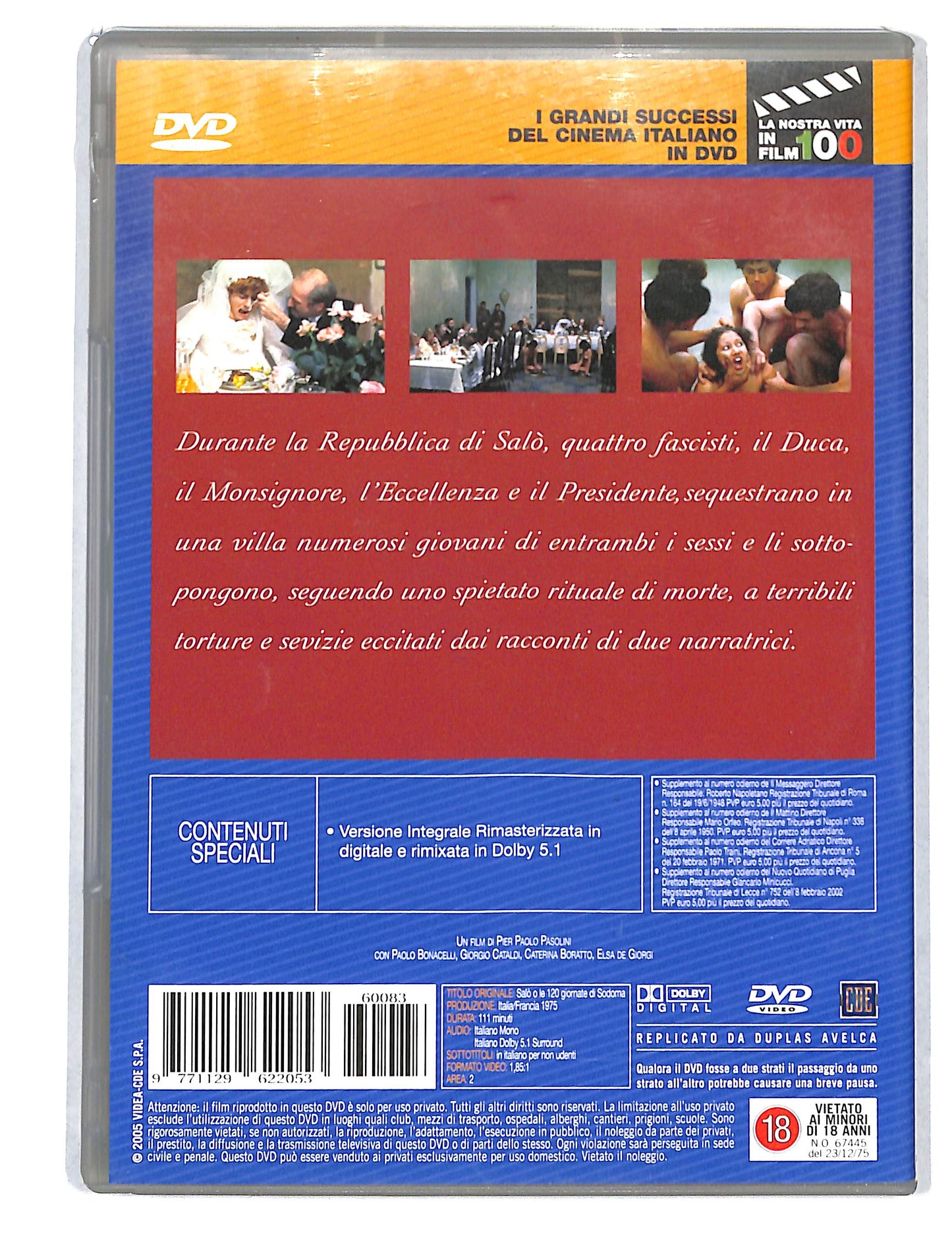 EBOND Salo o le 120 giornate di Sodoma EDITORIALE DVD DB796612