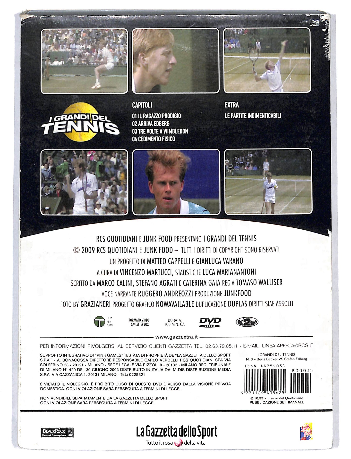 EBOND I Grandi del Tennis vol.3 Backer vs Edberg EDITORIALE DVD DB796625