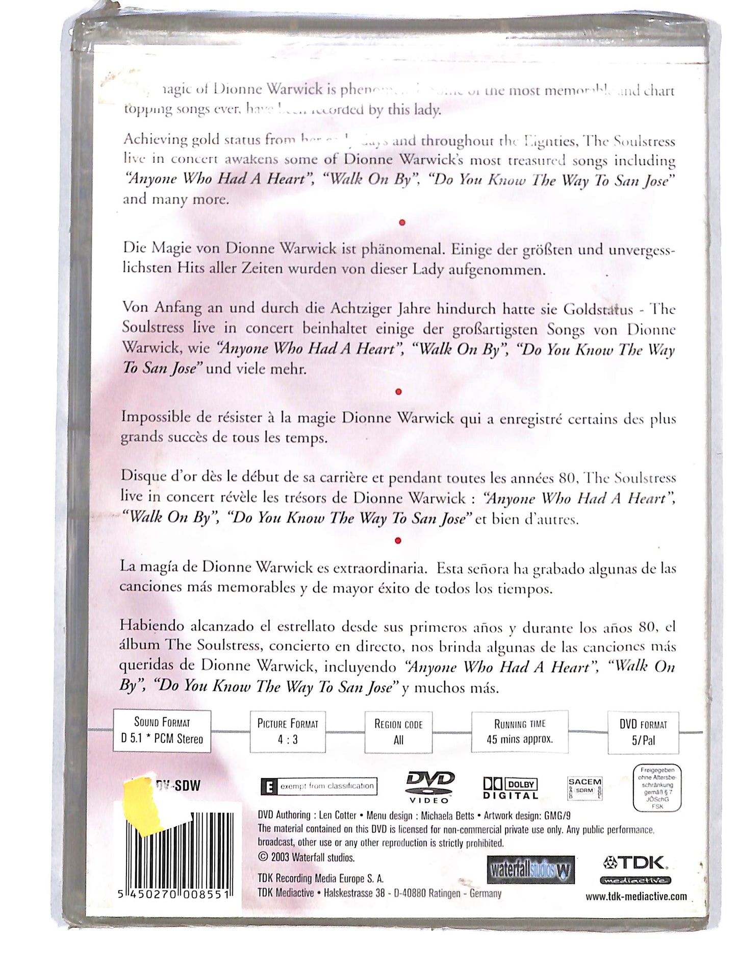 EBOND Dionne Warwick - The Soulstress DVD DB796631