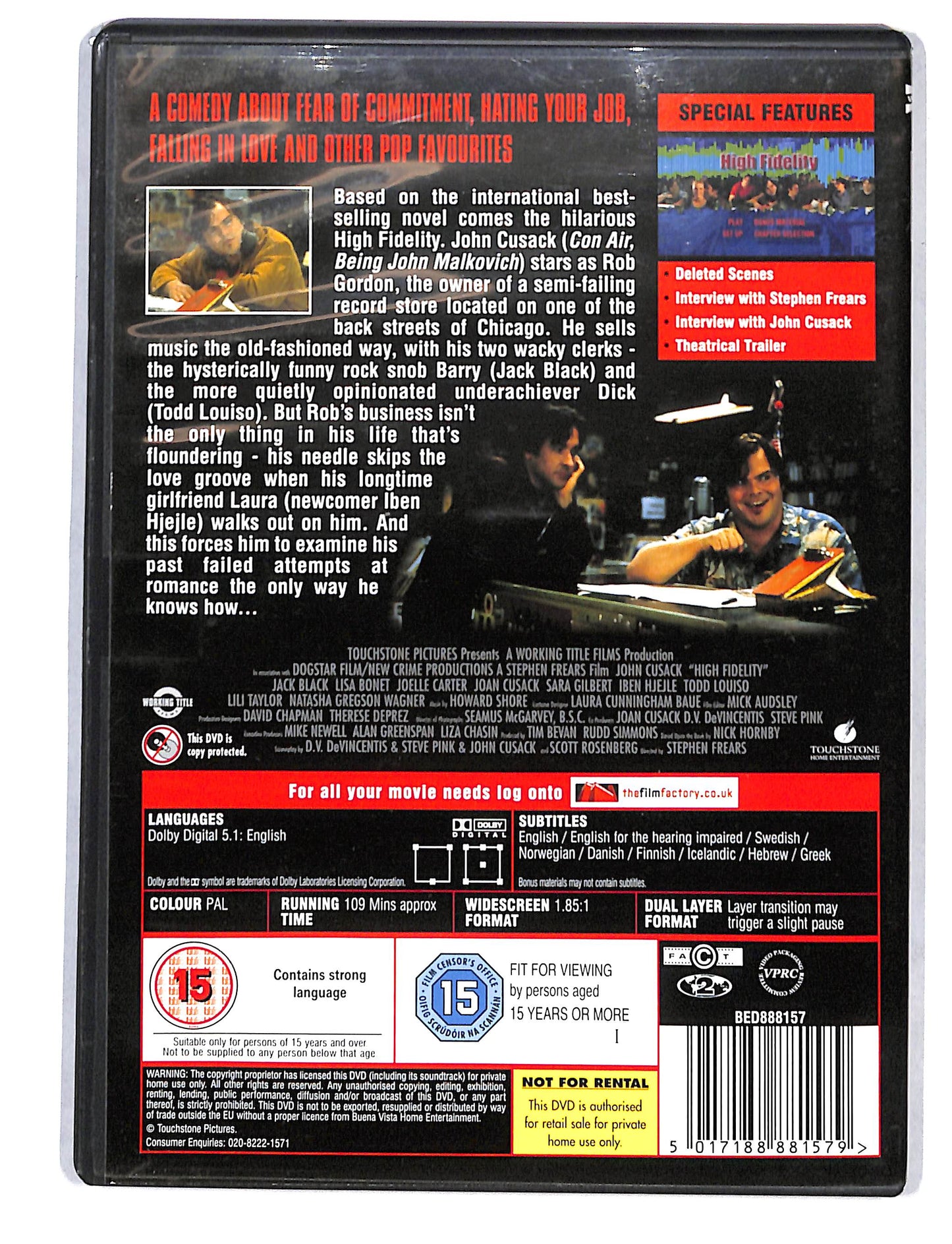EBOND High Fidelity Edizione: Regno Unito DVD DB796636