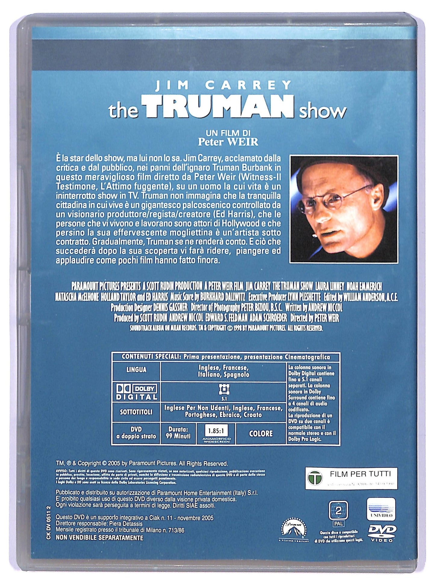 EBOND The Truman Show EDITORIALE DVD DB797136