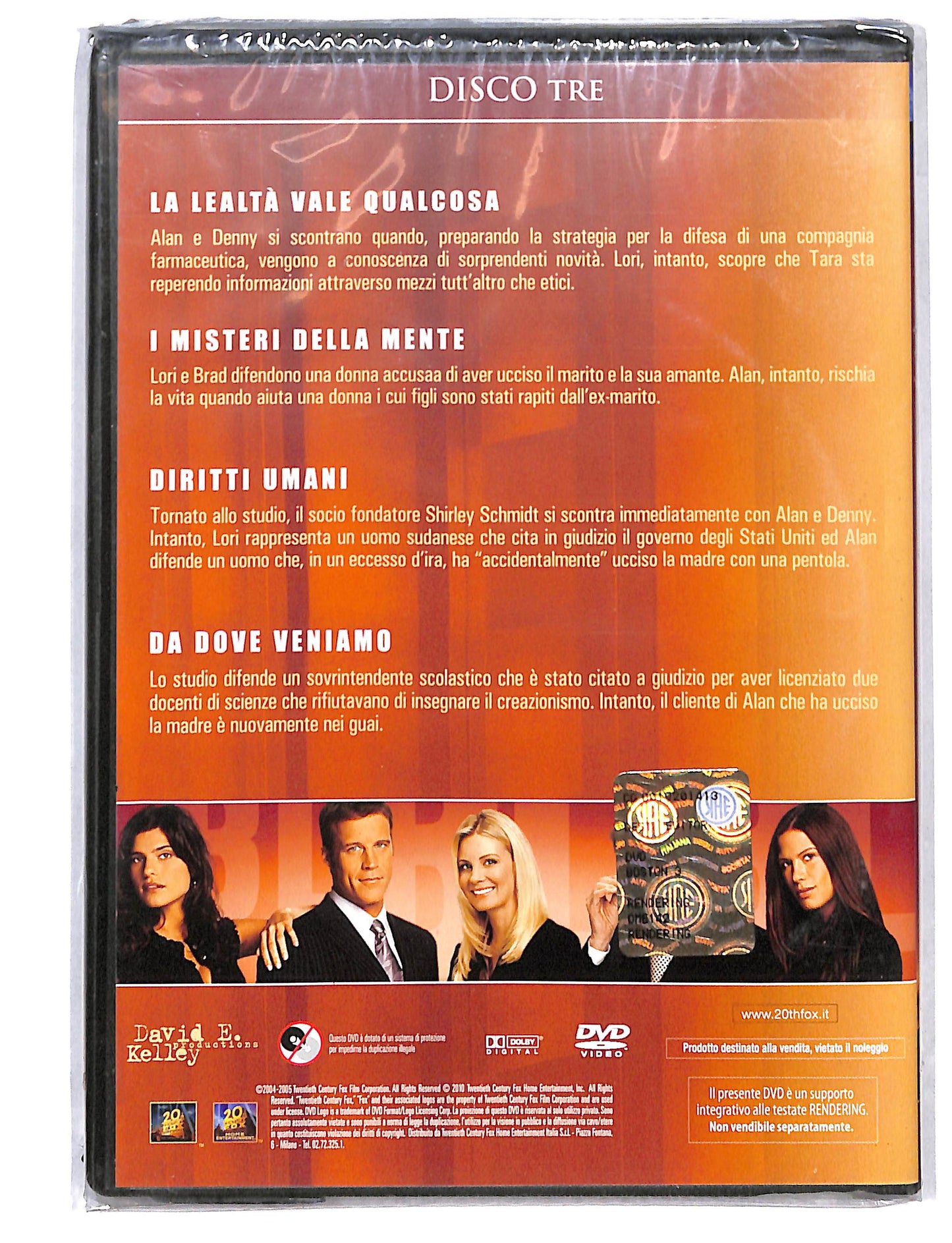 EBOND Boston Legal Stagione uno disco tre EDITORIALE DVD DB797319