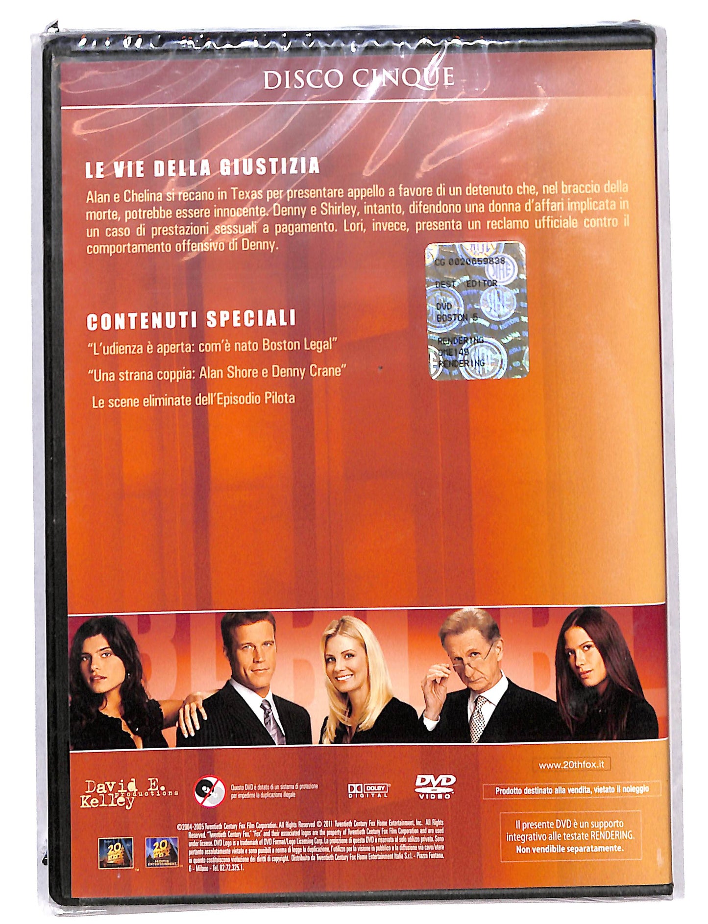 EBOND Boston Legal Stagione uno disco cinque EDITORIALE DVD DB797344