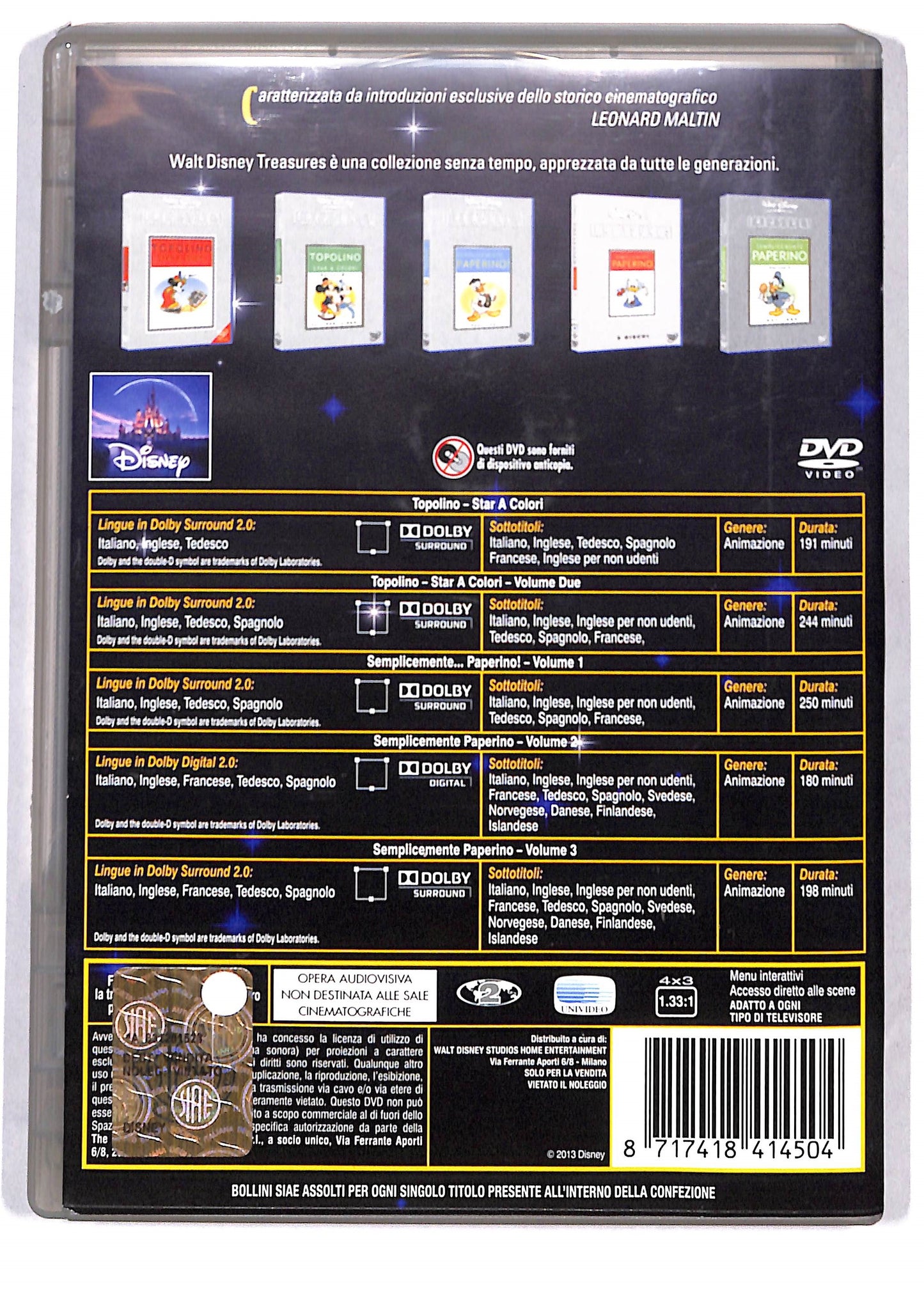 EBOND Walt Disney Treasures Collezione 10 DVD vol.1 DVD DB797345