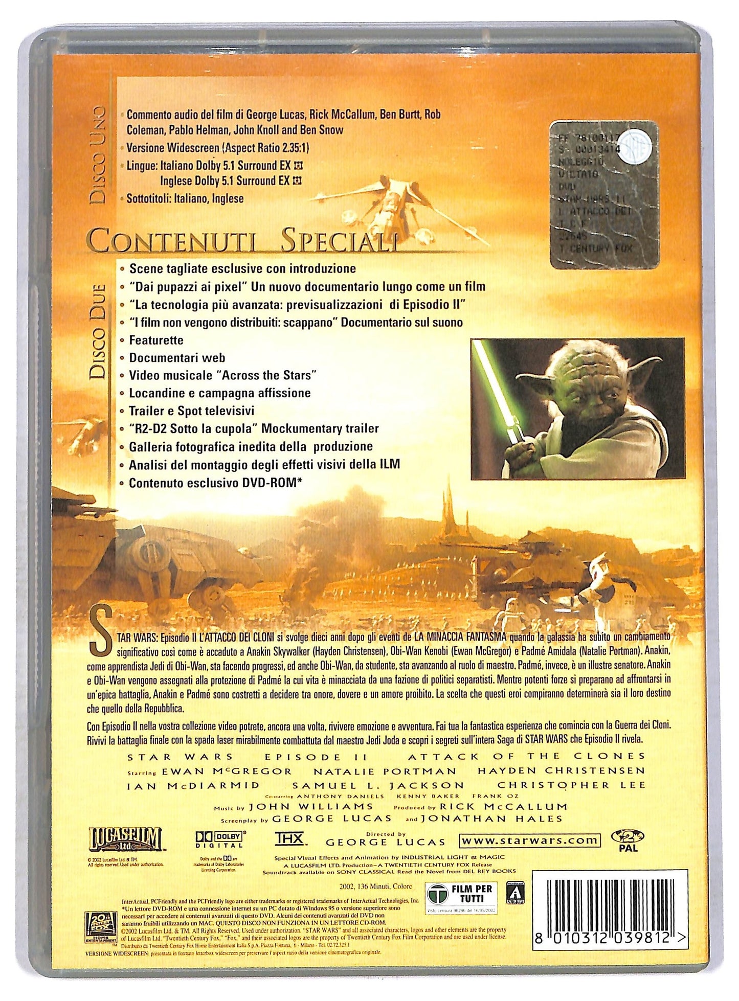 EBOND Star Wars L'attacco dei cloni DVD DB797830