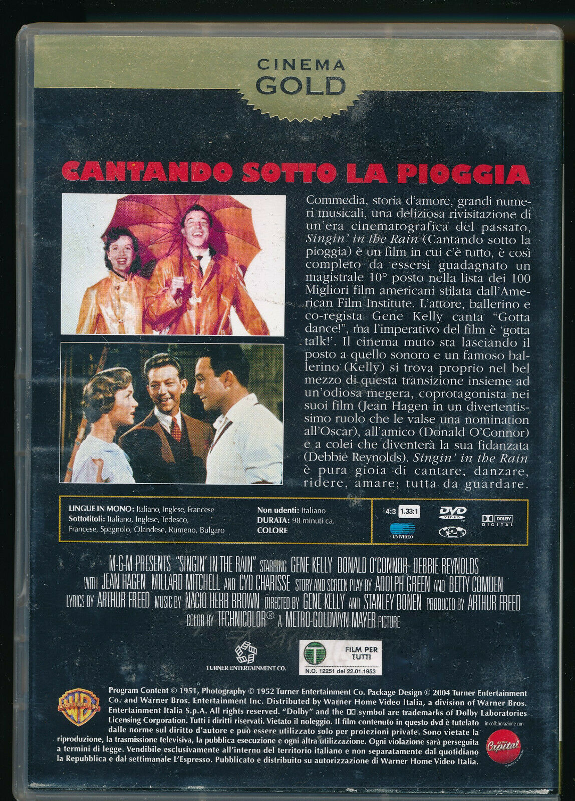 EBOND Cantando Sotto La Pioggia Editoriale DVD DB798141
