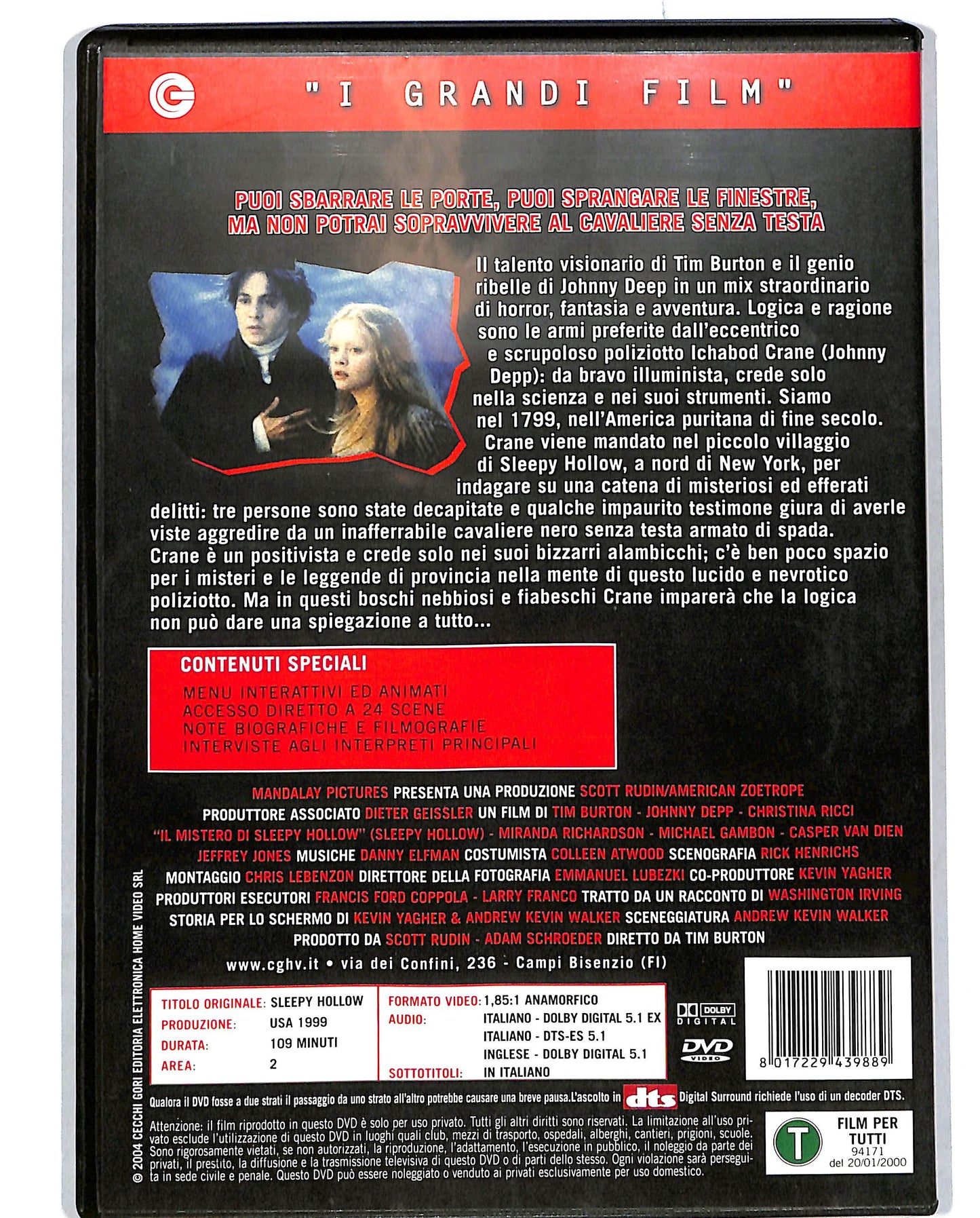 EBOND Il mistero di Sleepy Hollow DVD DB798264