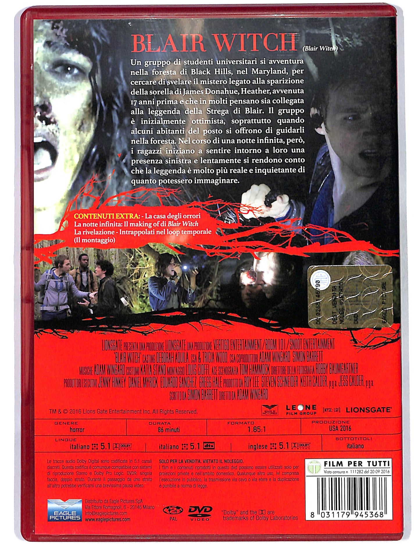 EBOND Blair Witch NOLEGGIO DVD DB798745