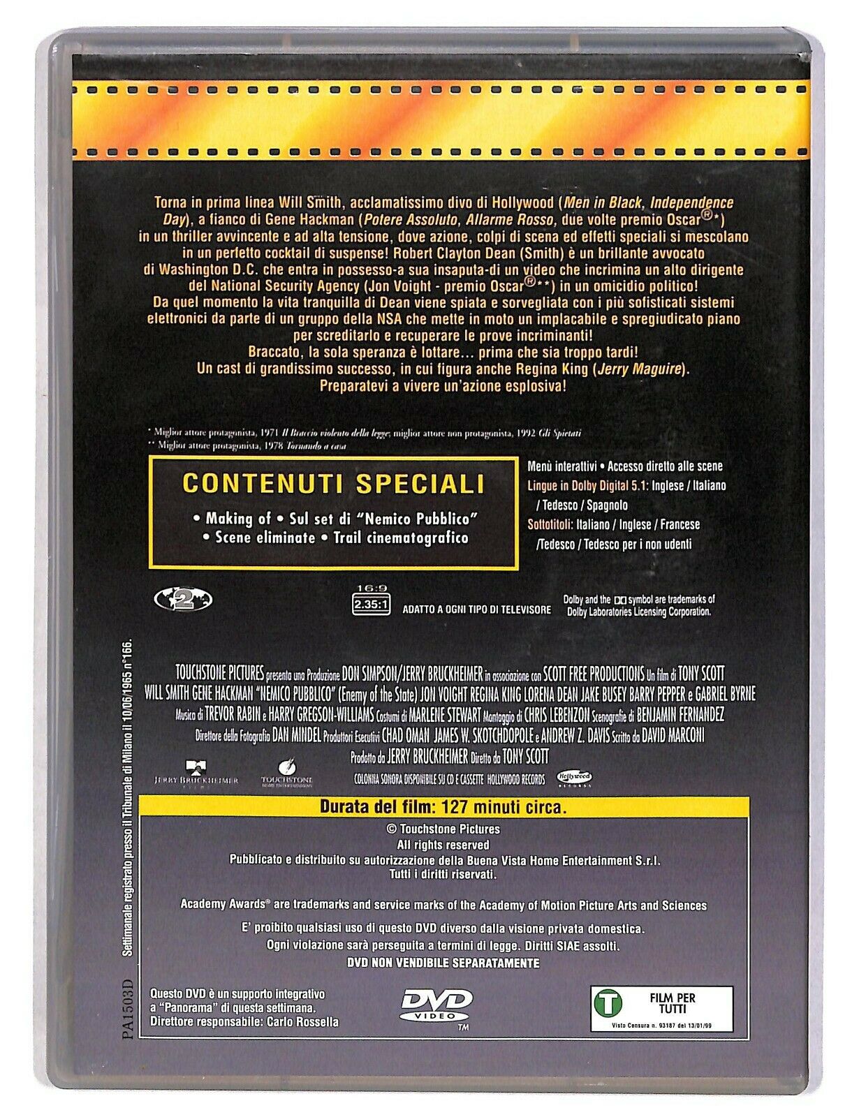 EBOND Nemico Pubblico Con Will Smith, Gene Hackman Editoriale DVD DB799635