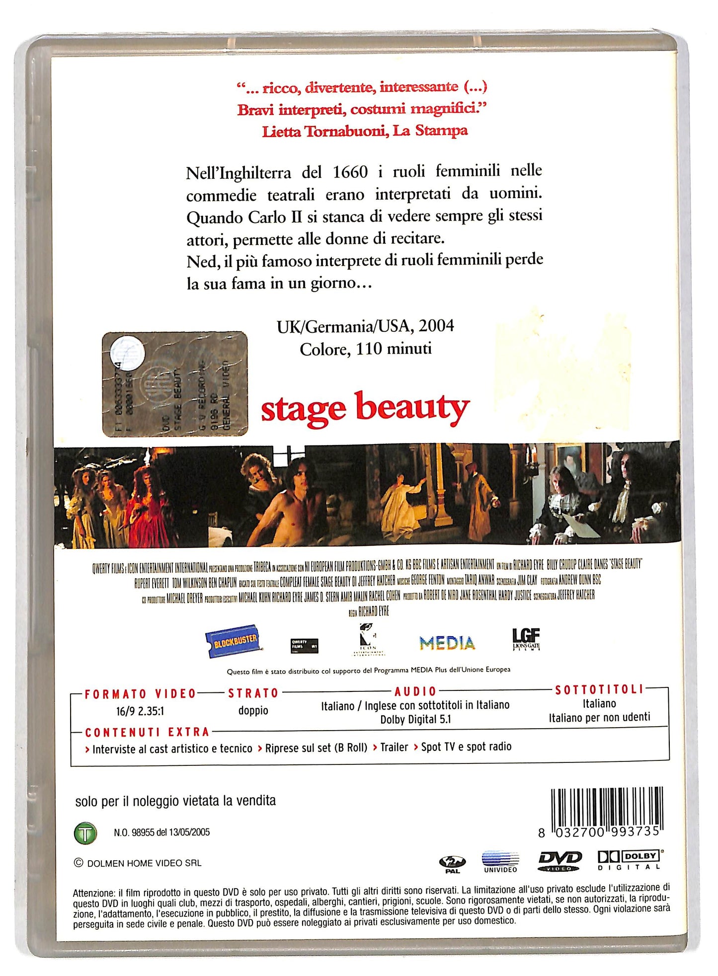 EBOND Stage Beauty NOLEGGIO DVD DB800107