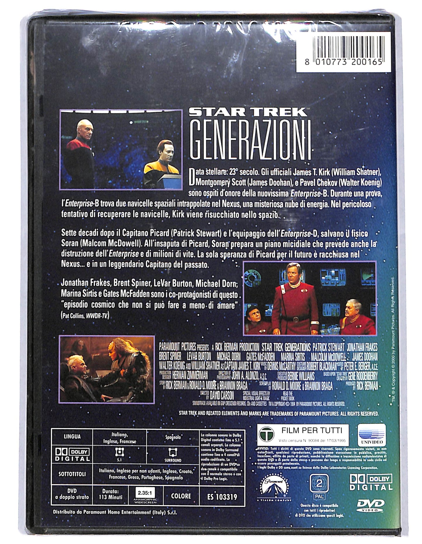 EBOND Star Trek: Generations NOLEGGIO DVD DB800153