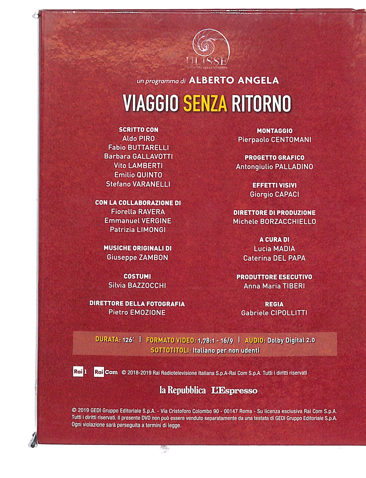 EBOND Alberto Angela - viaggio senza ritorno DIGIPACK DVD DB800407