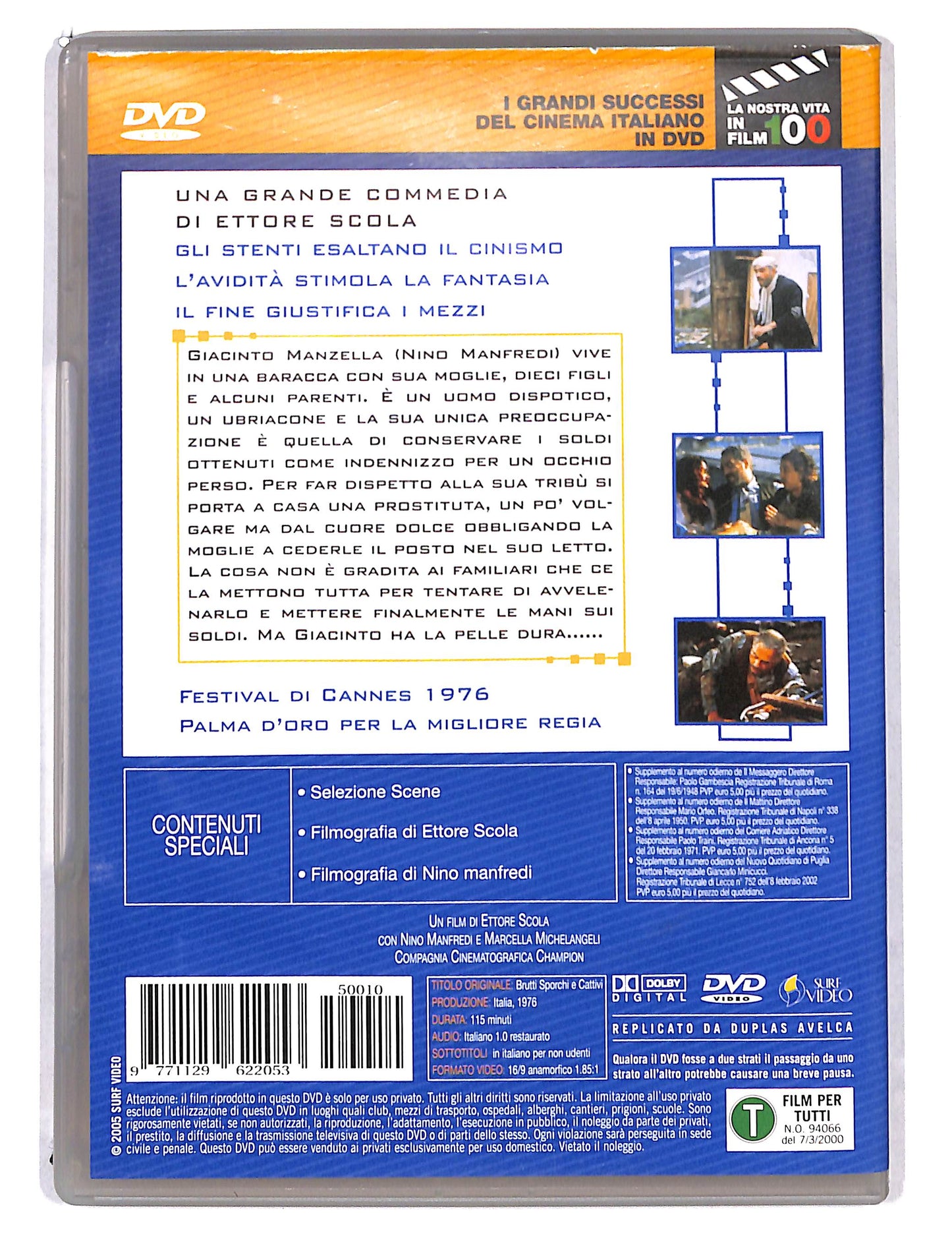 EBOND Ettore Scola - Brutti sporchi e cattivi EDITORIALE DVD DB800412