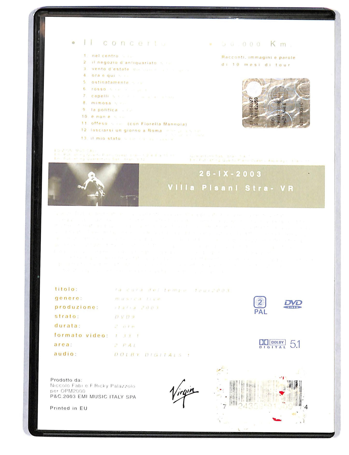 EBOND Niccolo' Fabi - La Cura Del Tempo tour 2003 DVD DB800444