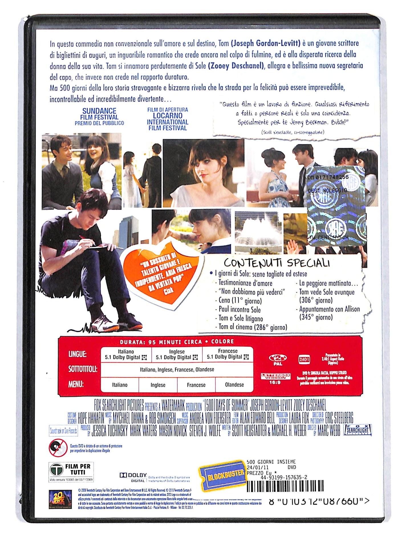 EBOND 500 Giorni Insieme NOLEGGIO DVD DB800721