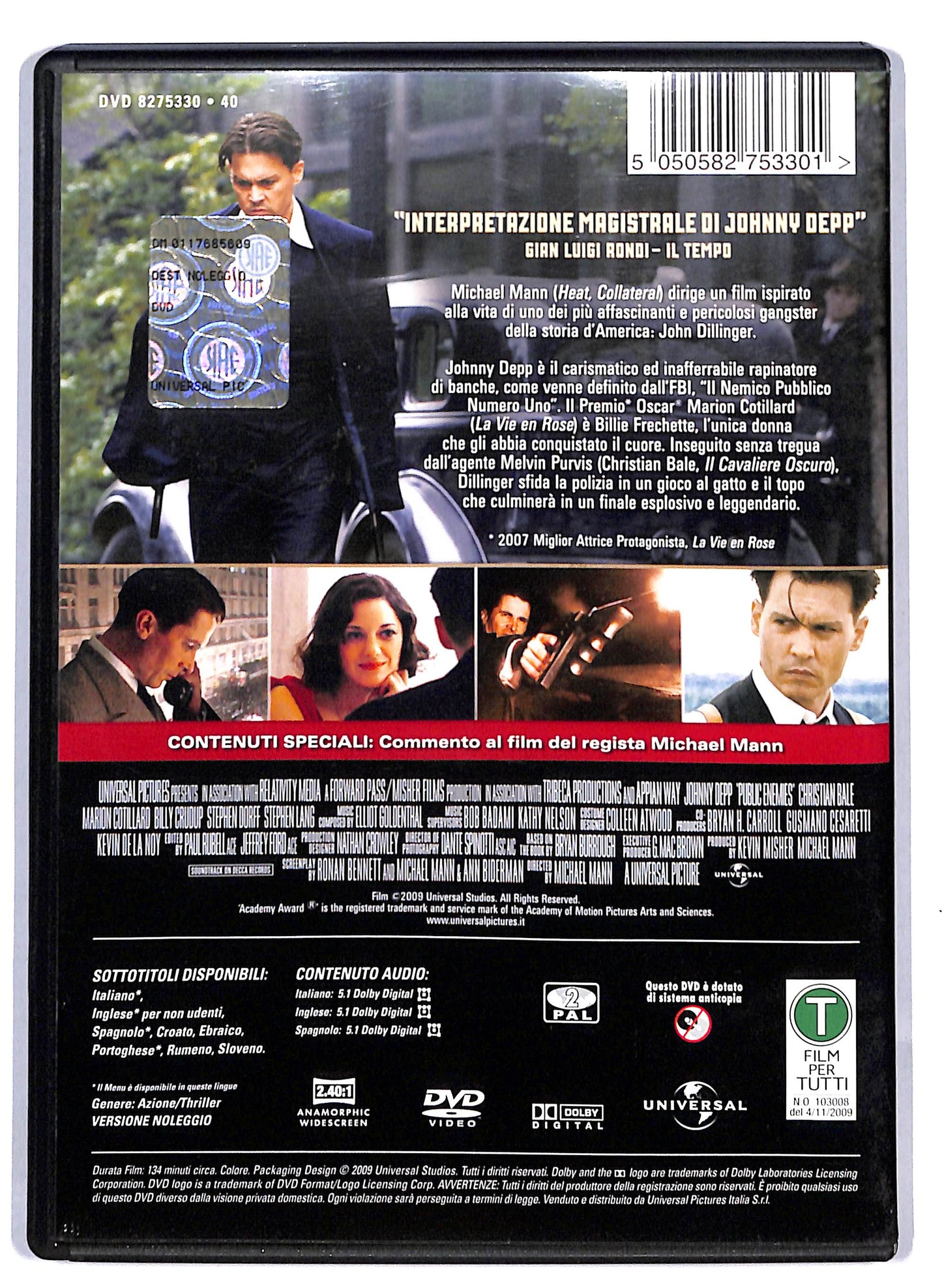 EBOND Nemico pubblico - Public Enemies Noleggio DVD DB801658