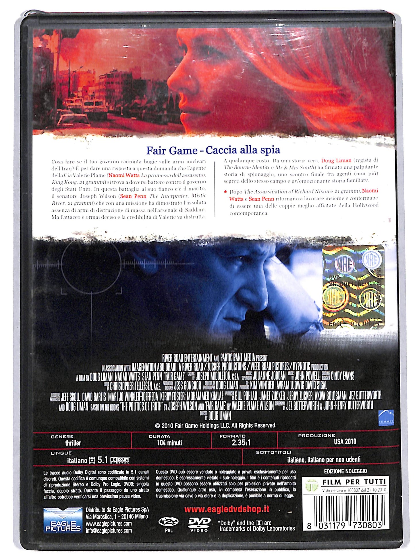 EBOND Fair Game - Caccia Alla Spia NOLEGGIO DVD DB801925