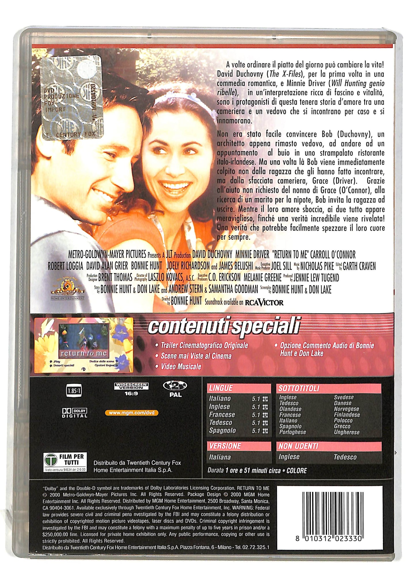 EBOND Return to me NOLEGGIO DVD DB802811