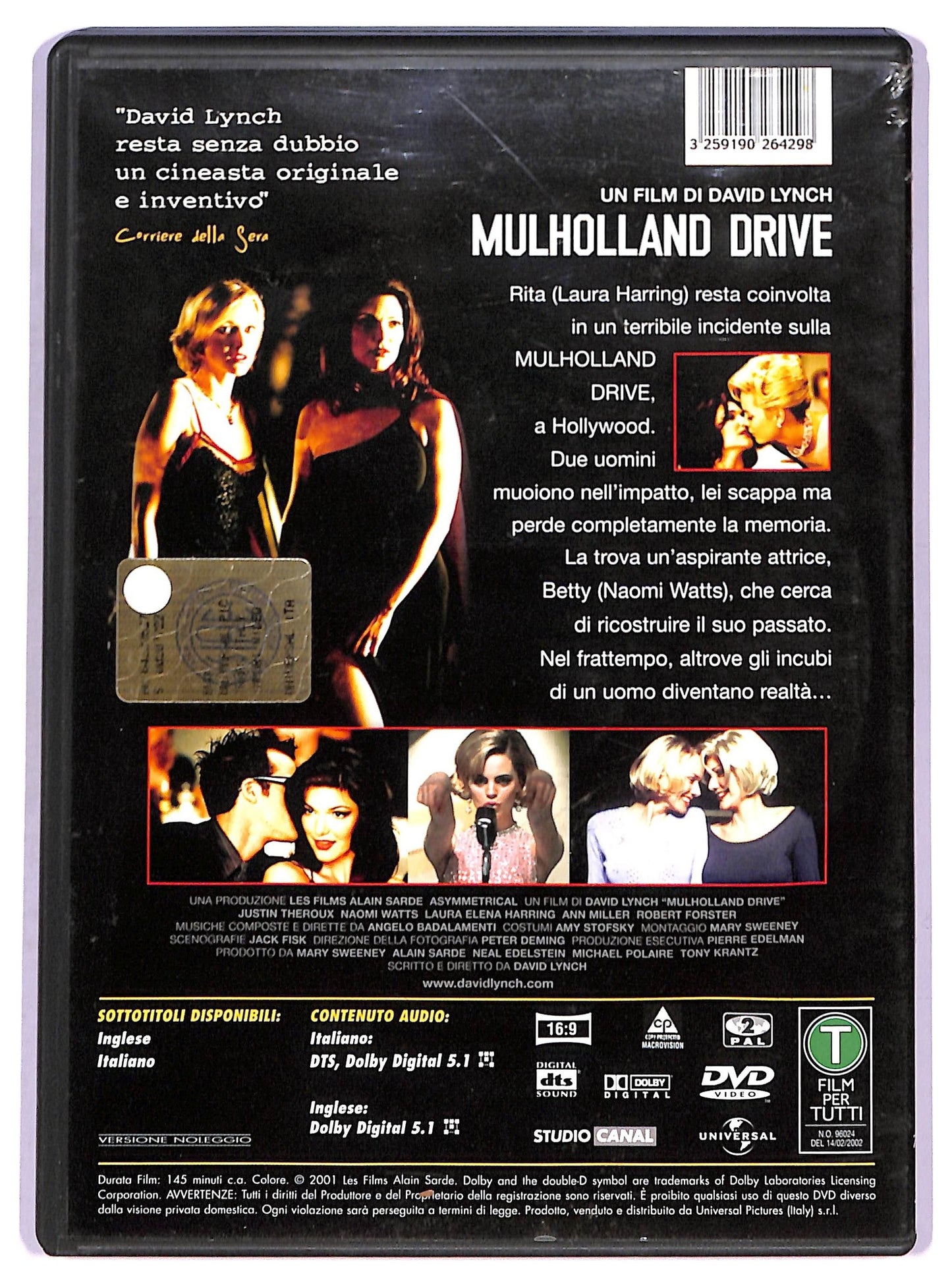 EBOND Mulholland Drive NOLEGGIO DVD DB802826
