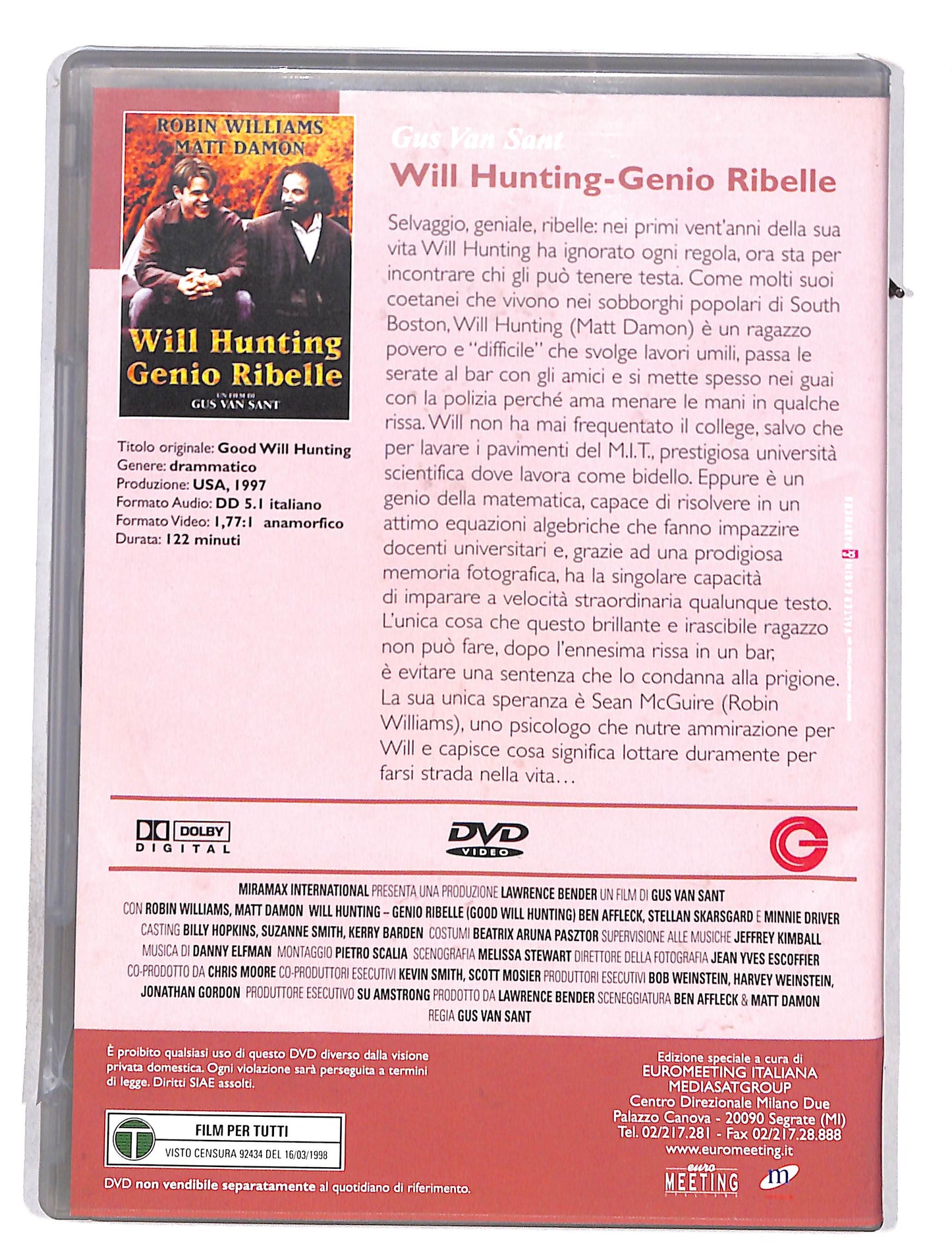 EBOND Will Hunting Genio Ribelle DVD DB803113