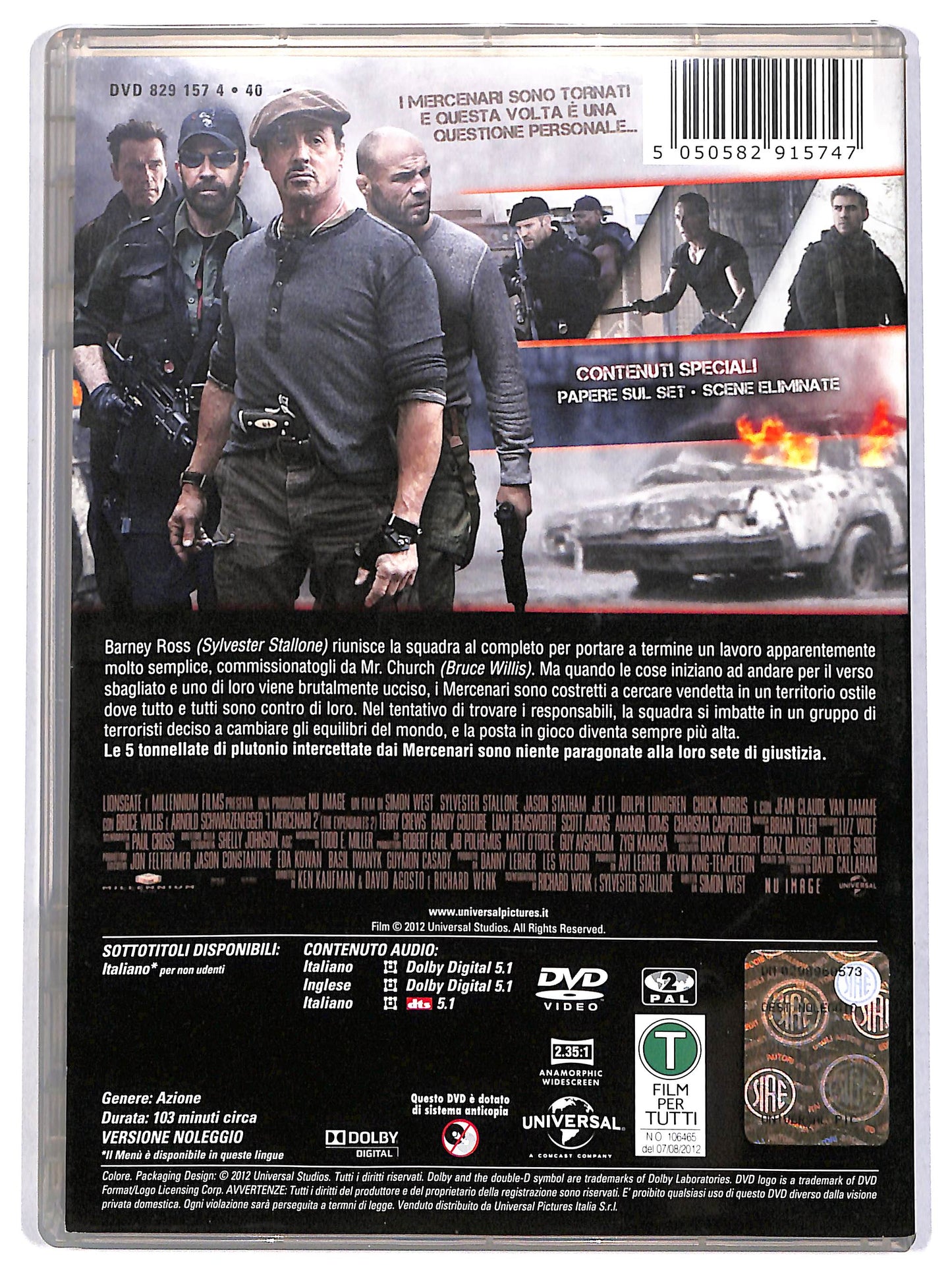 EBOND I Mercenari 2 - The Expendables Noleggio DVD DB803142