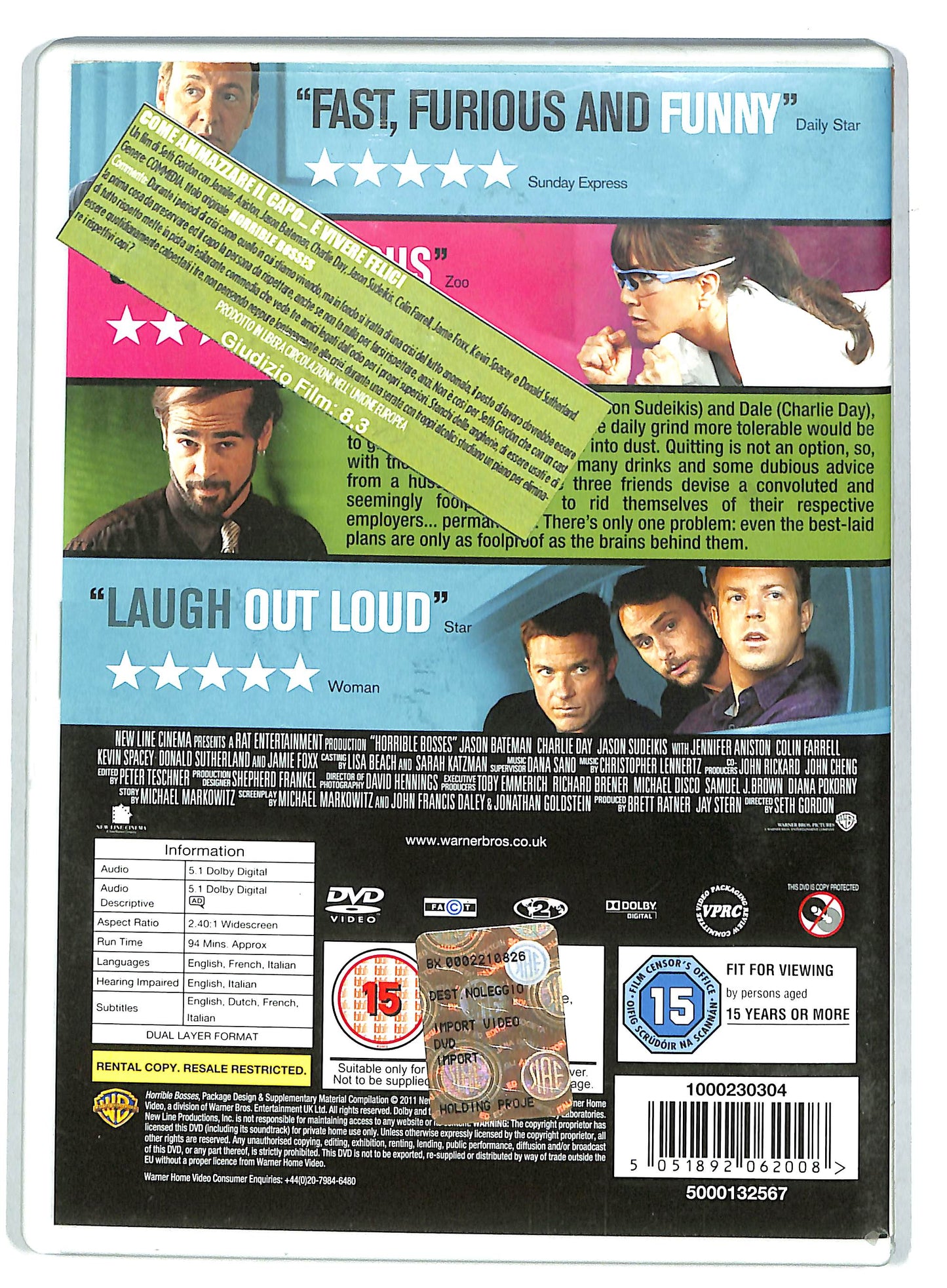 EBOND Horrible Bosses Ex Noleggio DVD DB803639
