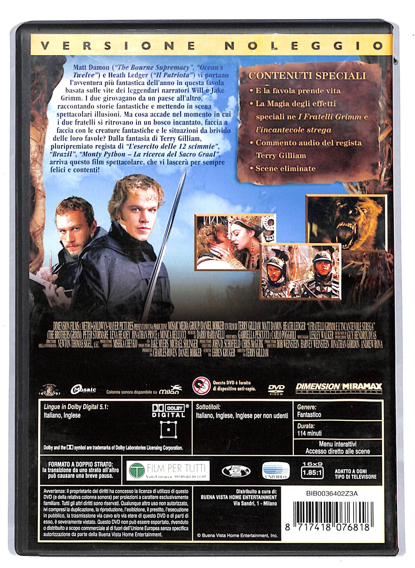 EBOND I Fratelli Grimm e L'incantevole Strega NOLEGGIO DVD DB804933