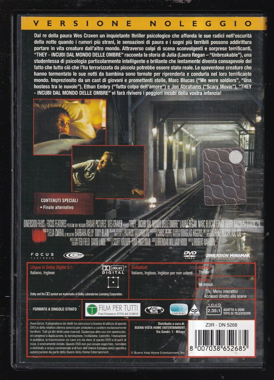 EBOND They - Incubi Dal Mondo Delle Ombre Ex Noleggio DVD DB805623