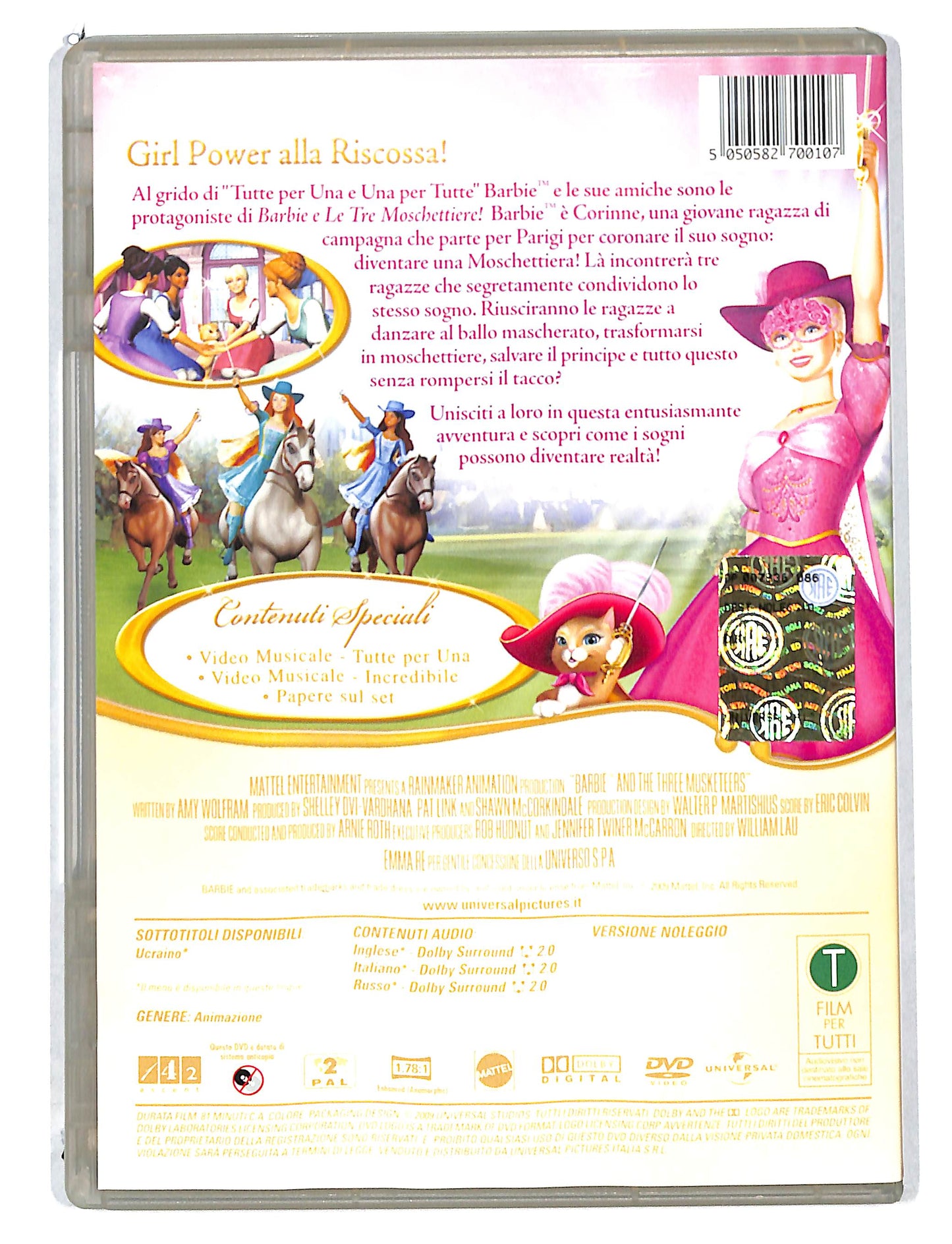 EBOND Barbie e le tre Moschettiere NOLEGGIO DVD DB805820