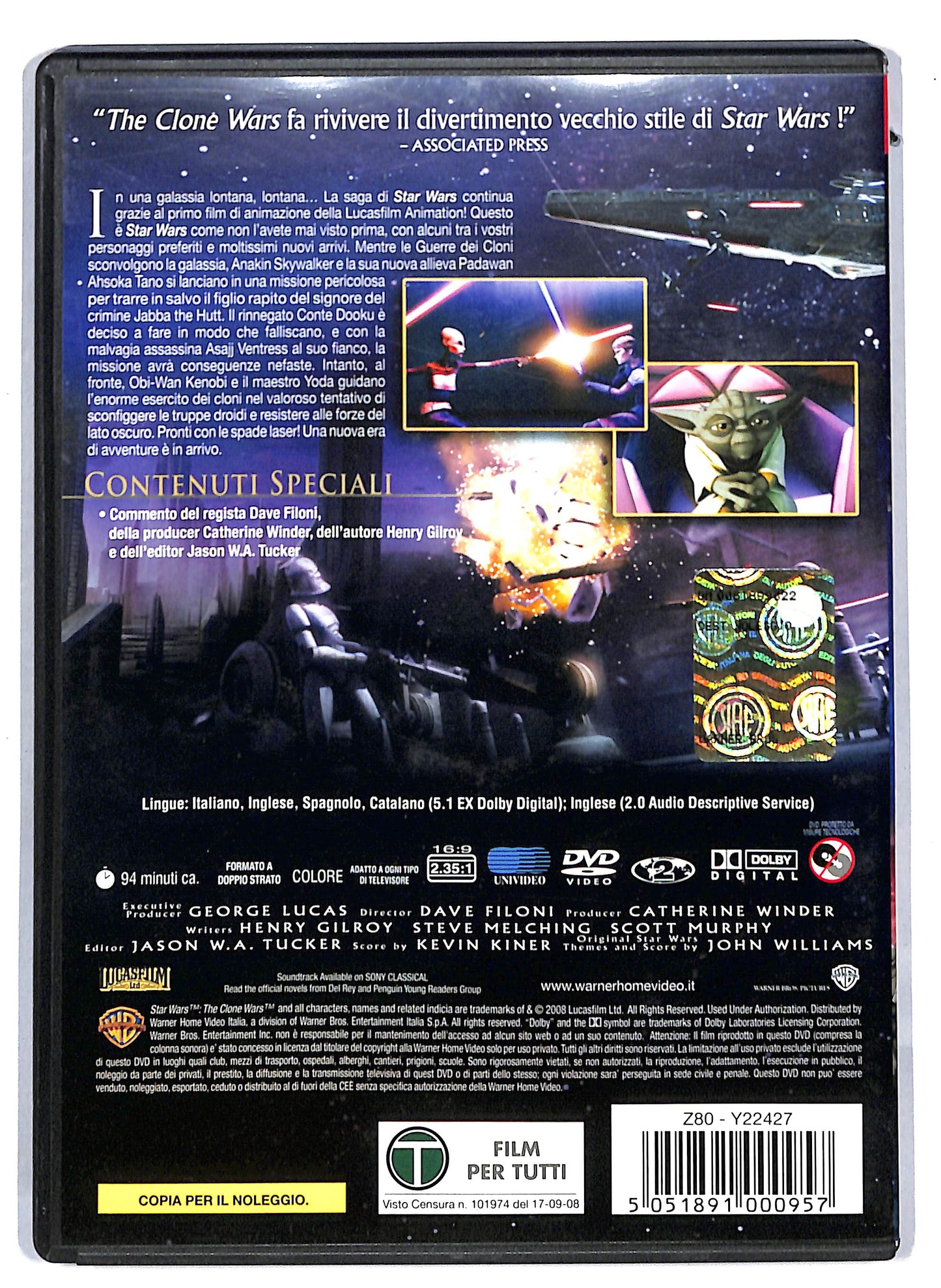 EBOND Star Wars - The Clone Wars NOLEGGIO DVD DB805843