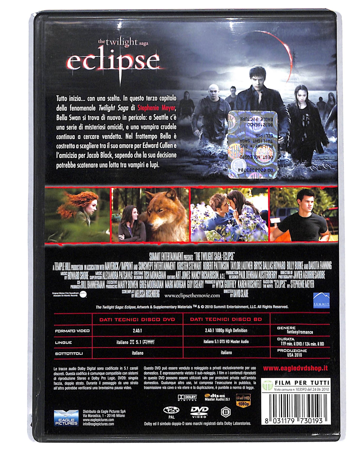 EBOND Eclipse Edizione Noleggio 2 dischi - 1dvd +1 BLURAY DVD DB806138