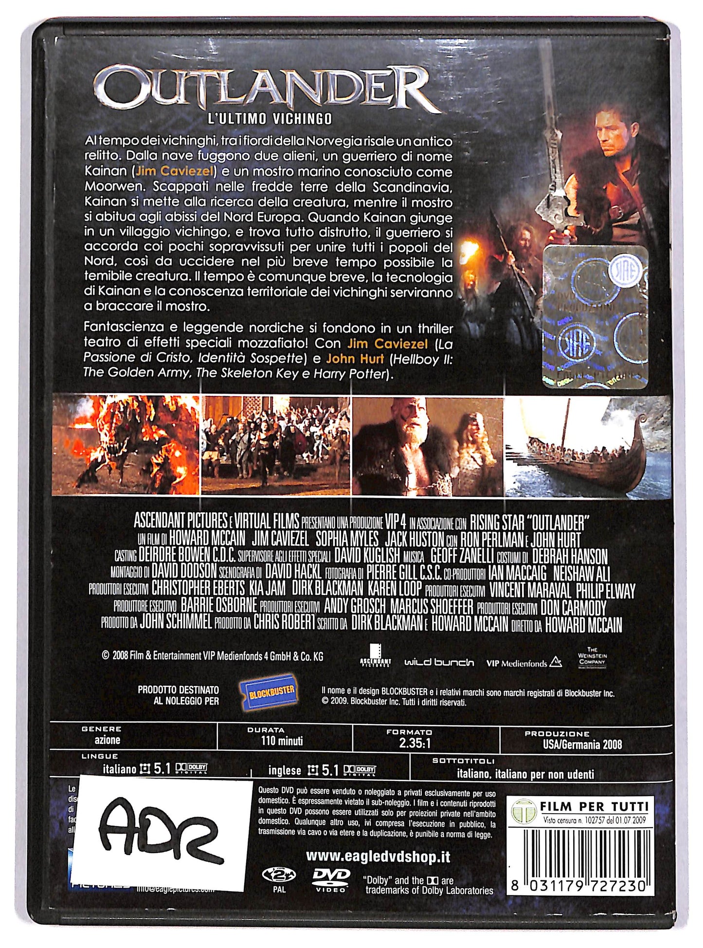 EBOND Outlander - L'ultimo vichingo Noleggio DVD DB807108