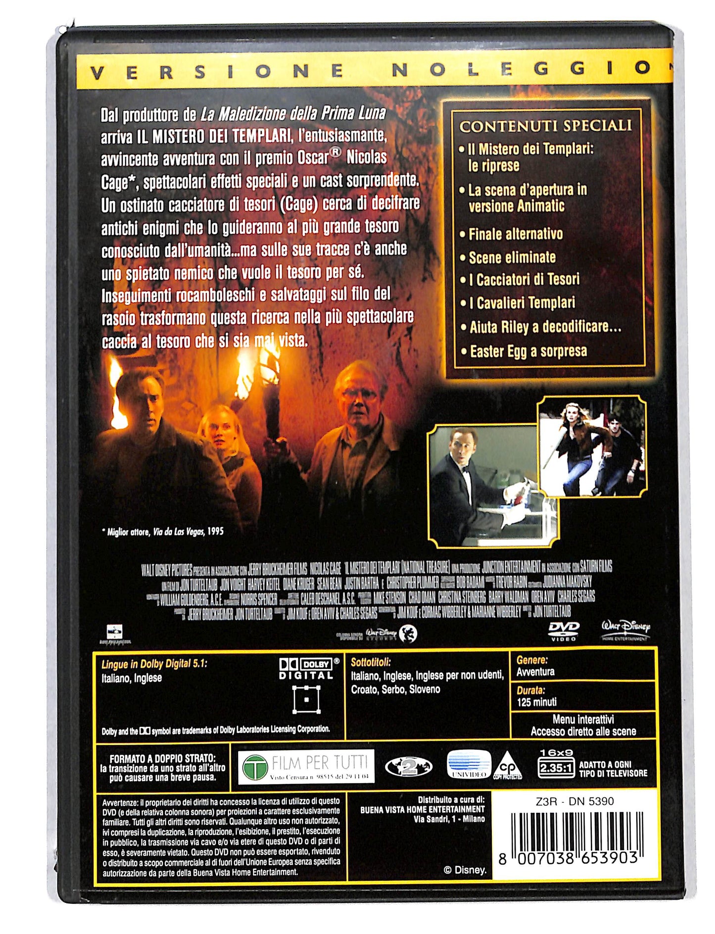EBOND Il Mistero dei templari NOLEGGIO DVD DB807301