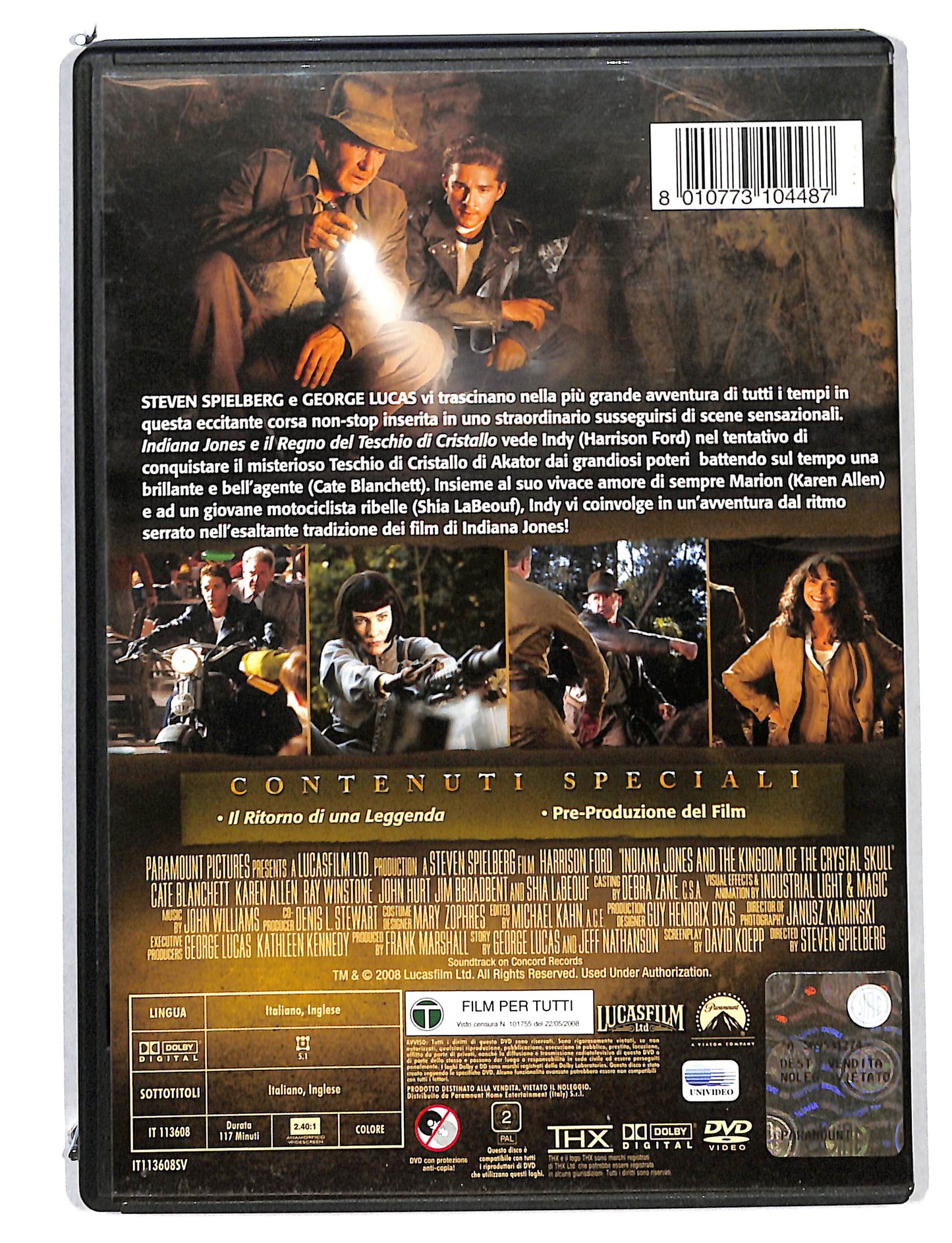 EBOND Indiana Jones e il regno del teschio di cristallo NOLEGGIO DVD DB807304