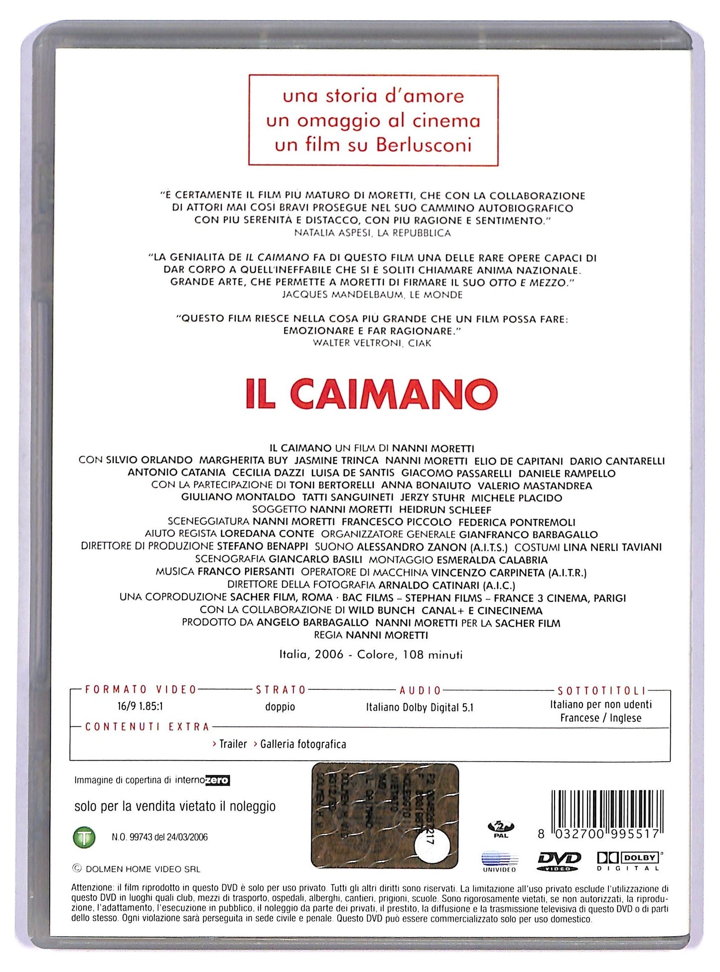 EBOND Il caimano NOLEGGIO DVD DB807313
