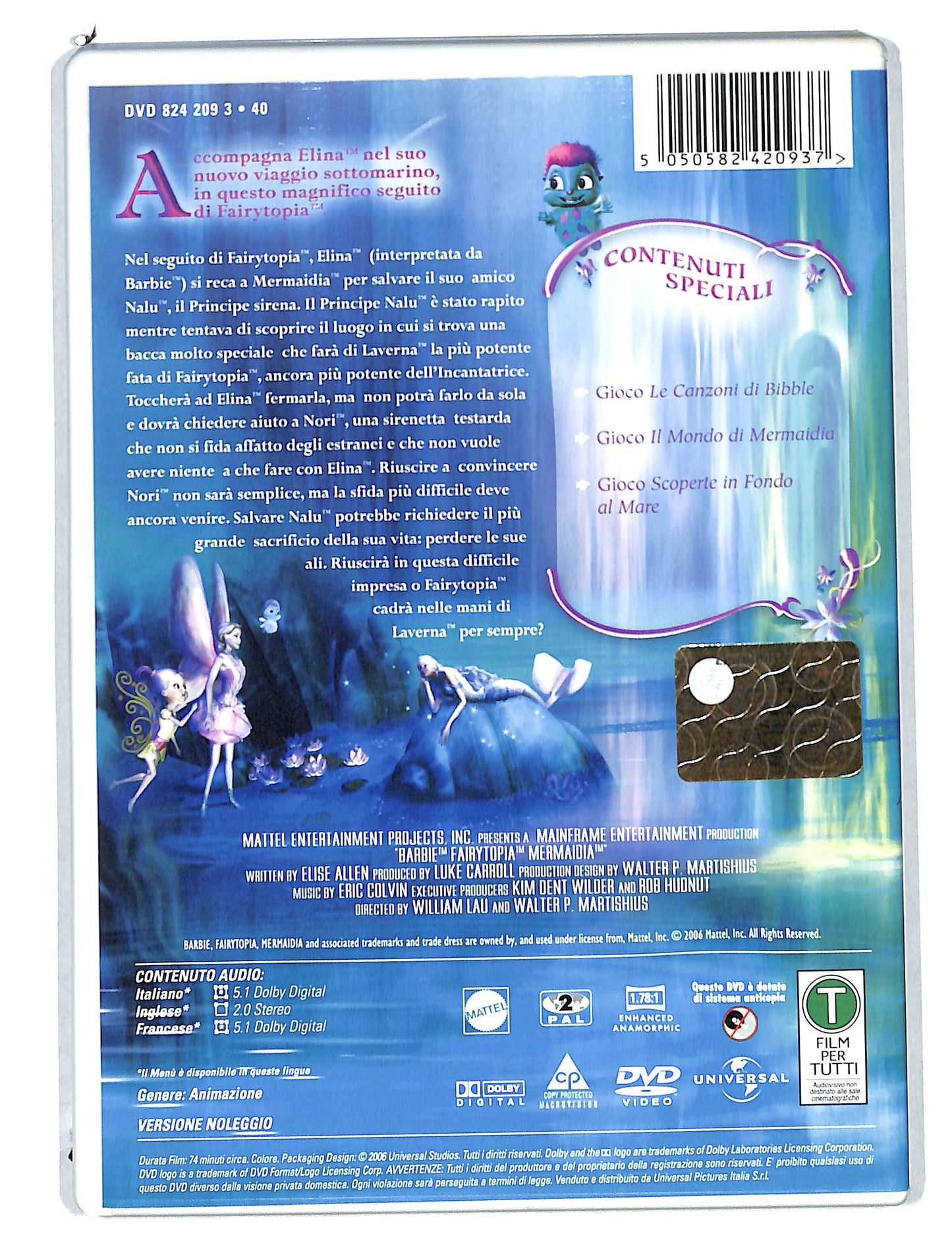 EBOND Barbie Fairytopia Mermaidia NOLEGGIO DVD DB807352