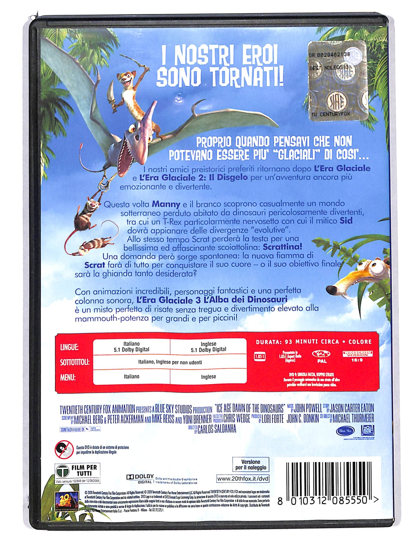 EBOND L'Era Glaciale 3 - L'Alba Dei Dinosauri NOLEGGIO DVD DB807816