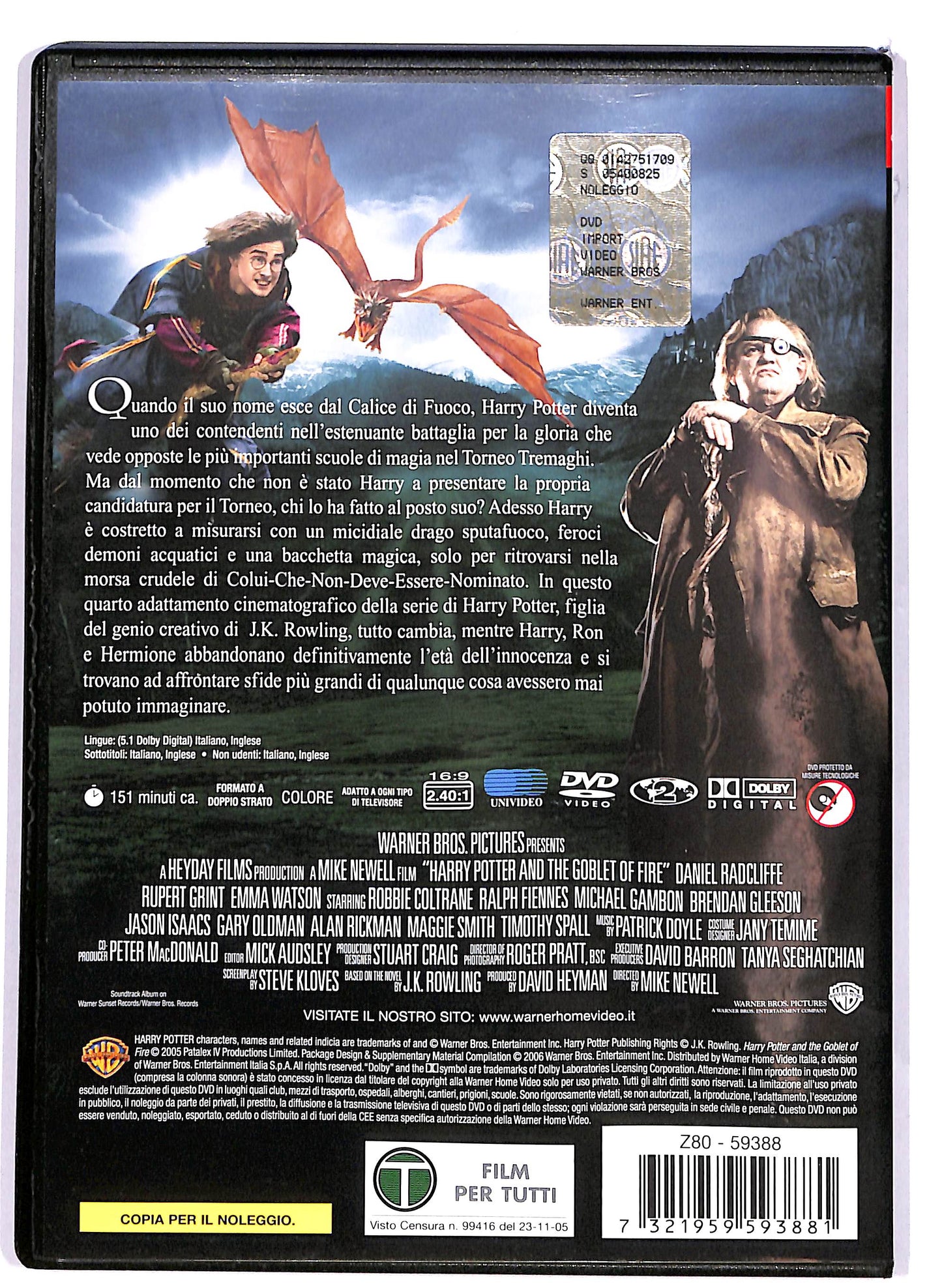 EBOND Harry Potter e il calice di fuoco NOLEGGIO DVD DB808851