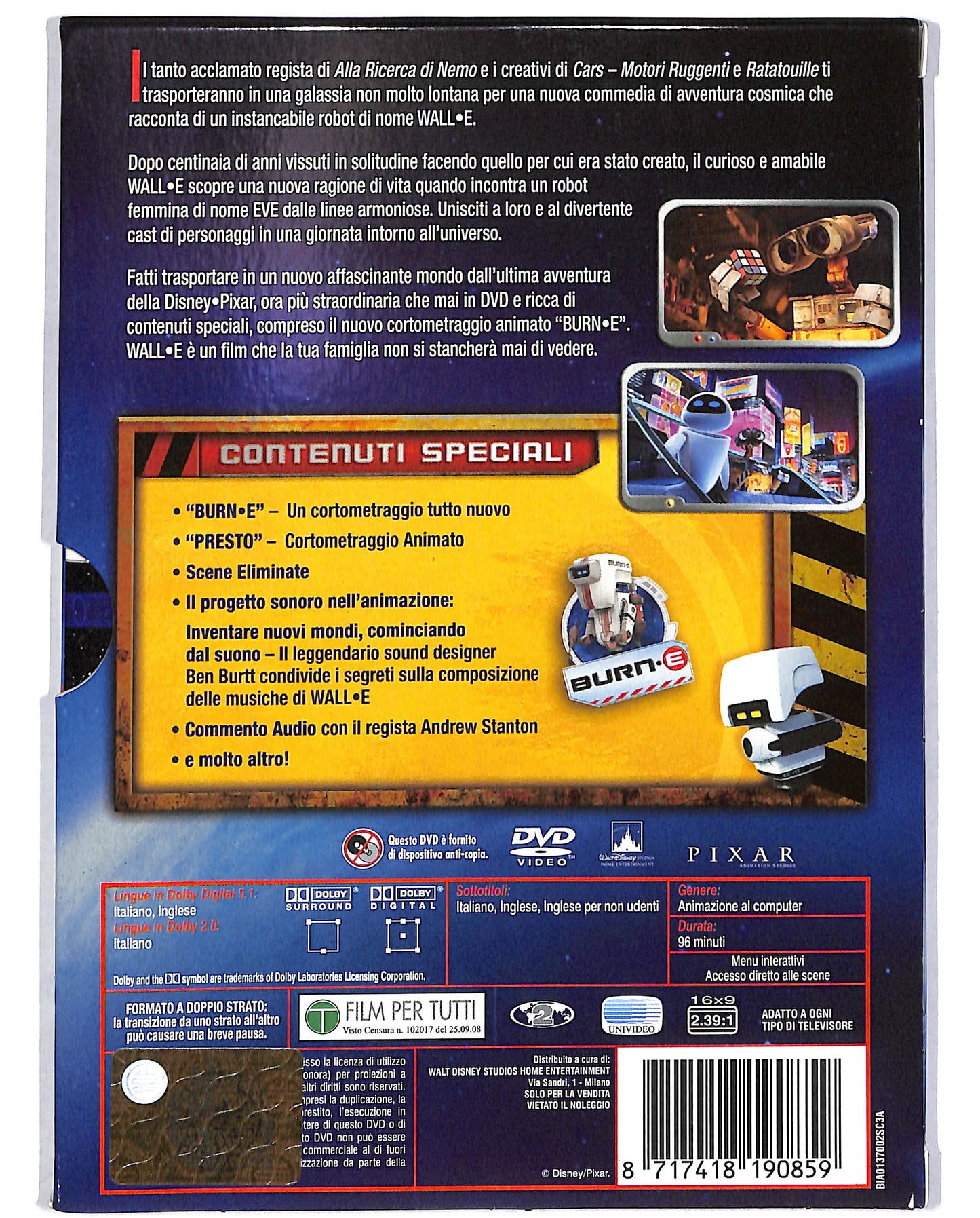 EBOND Wall E DIGIPACK DVD DB809835