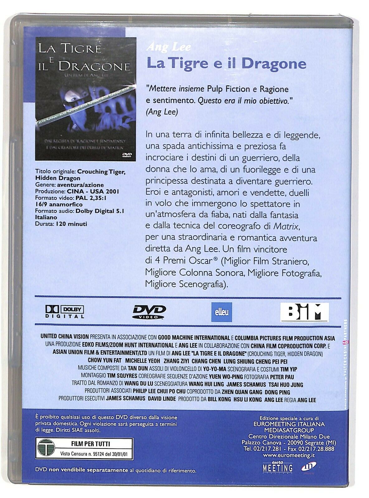 EBOND La Tigre E Il Dragone Di Ang Lee Editoriale DVD DB810103