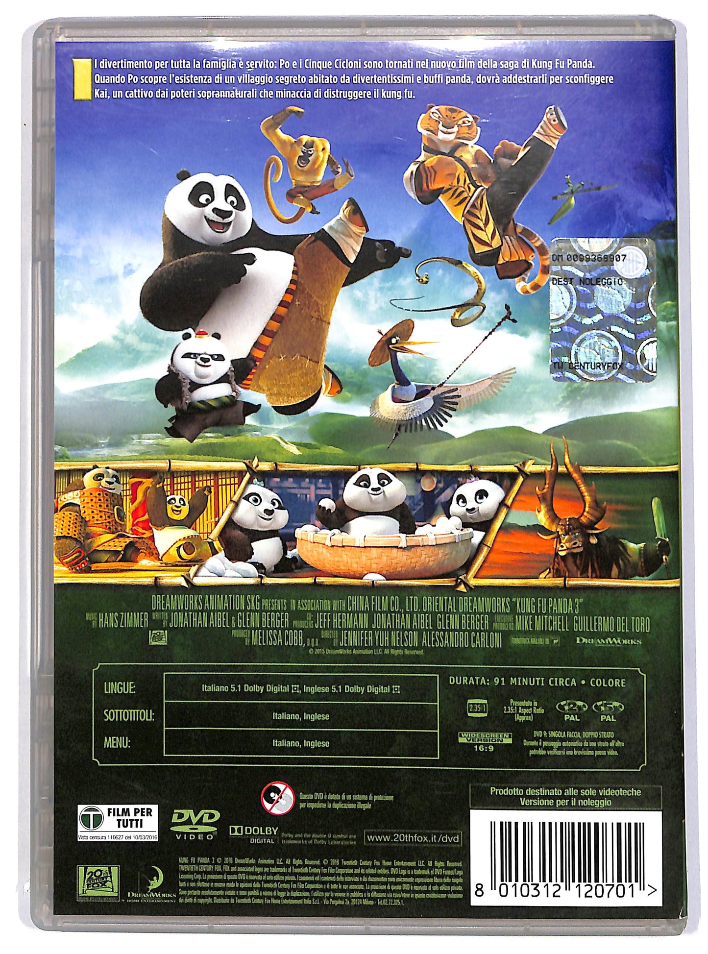 EBOND Kung Fu Panda 3 Noleggio DVD DB810641
