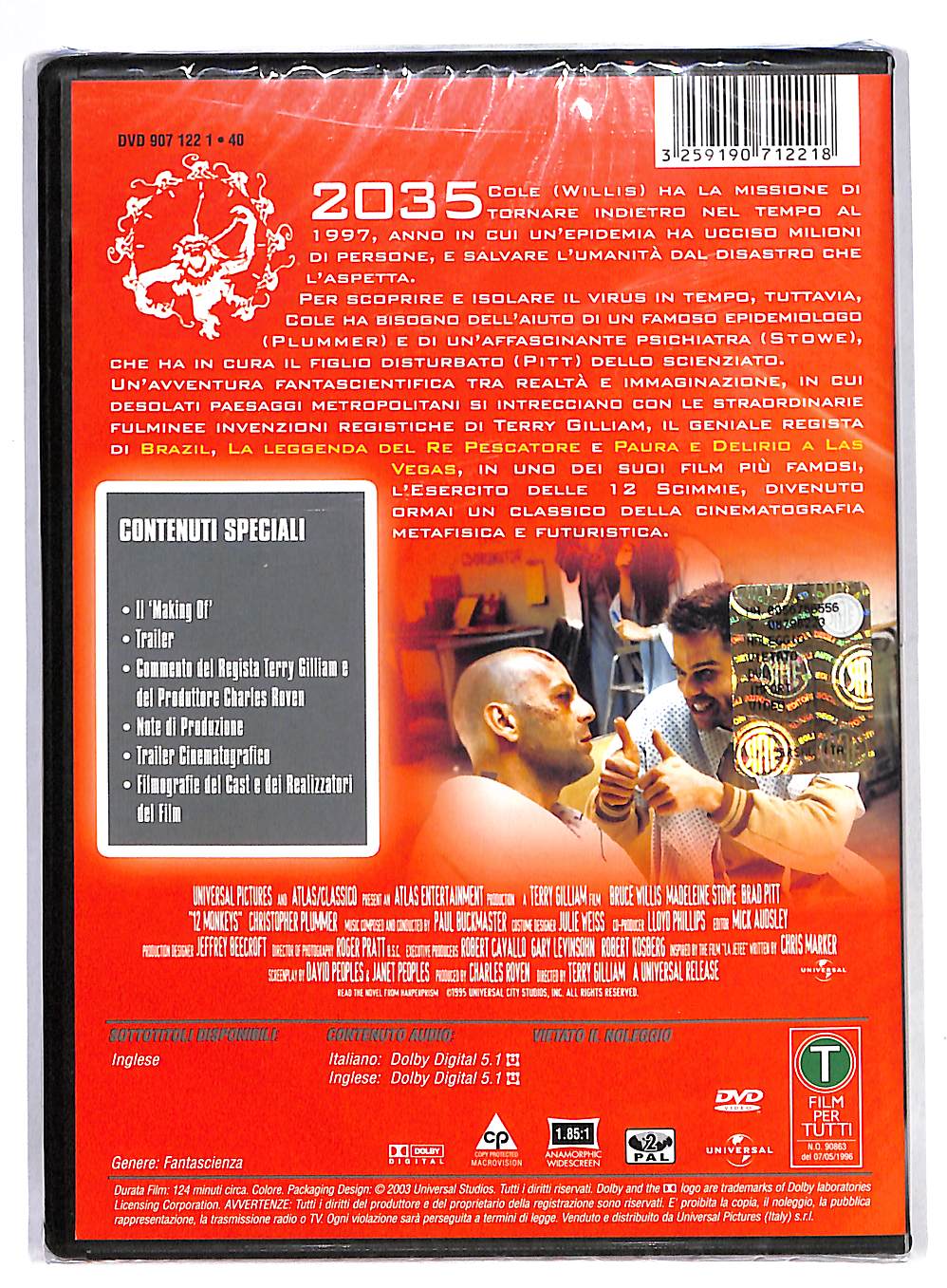 EBOND L'esercito Delle 12 Scimmie NOLEGGIO DVD DB810661