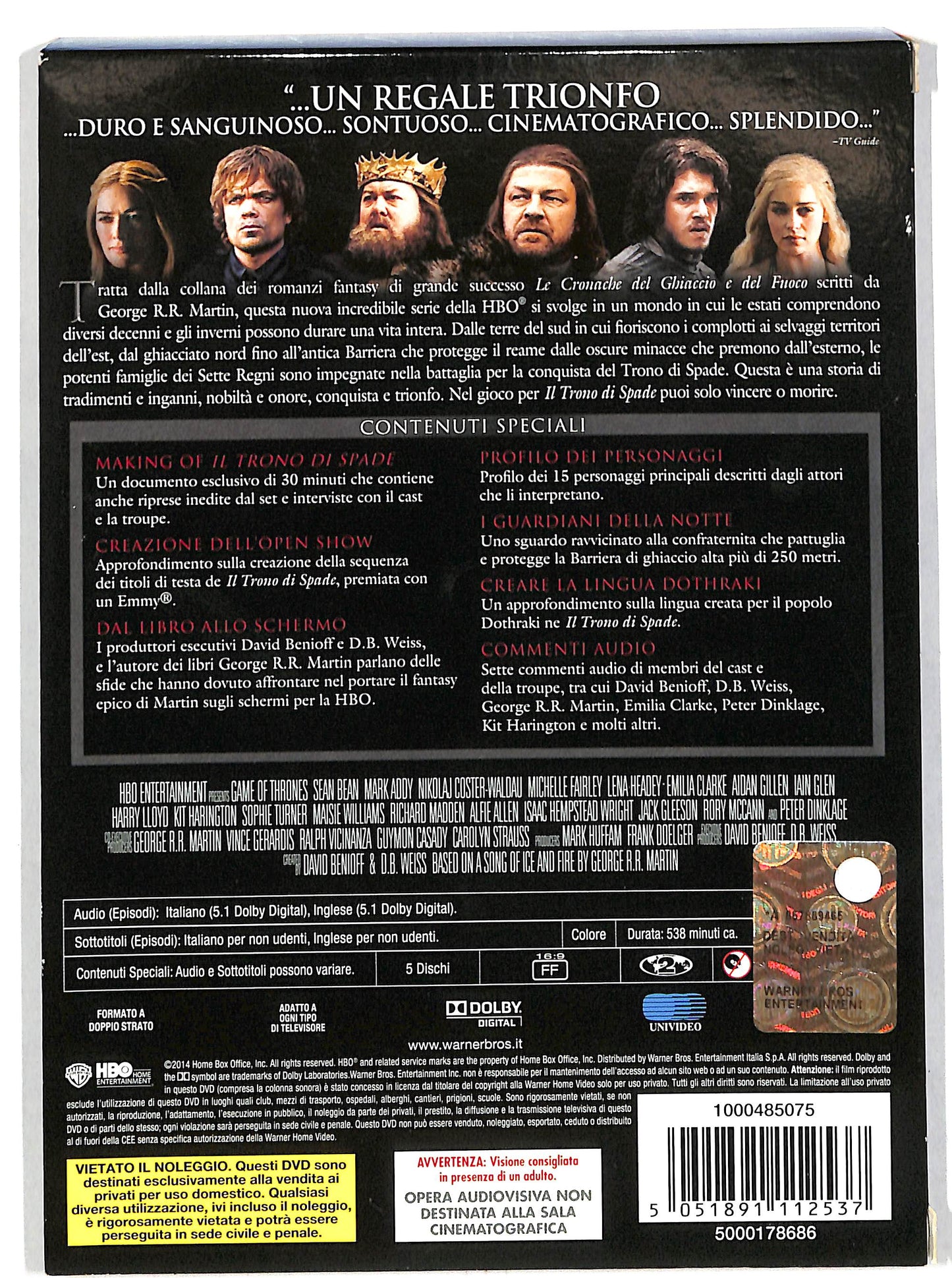 EBOND Il Trono di Spade Stagione 1 DVD DB810806
