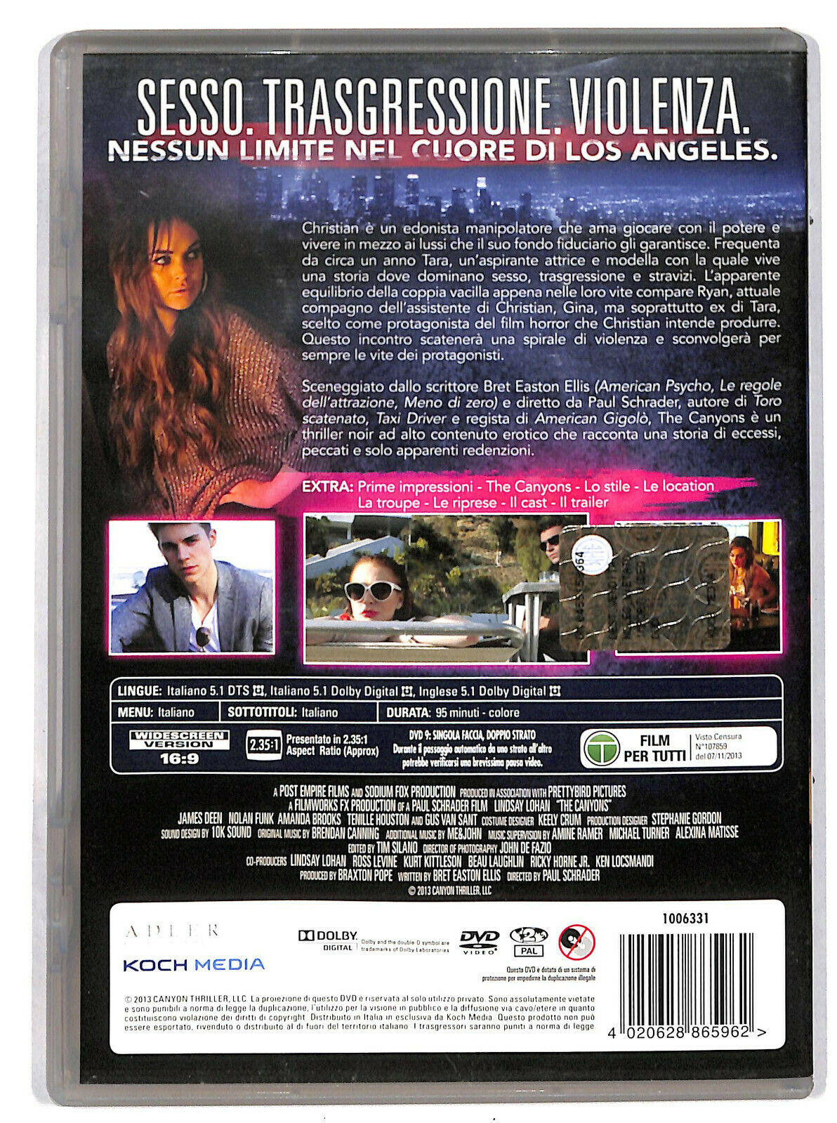 EBOND The Canyons NOLEGGIO DVD DB811105