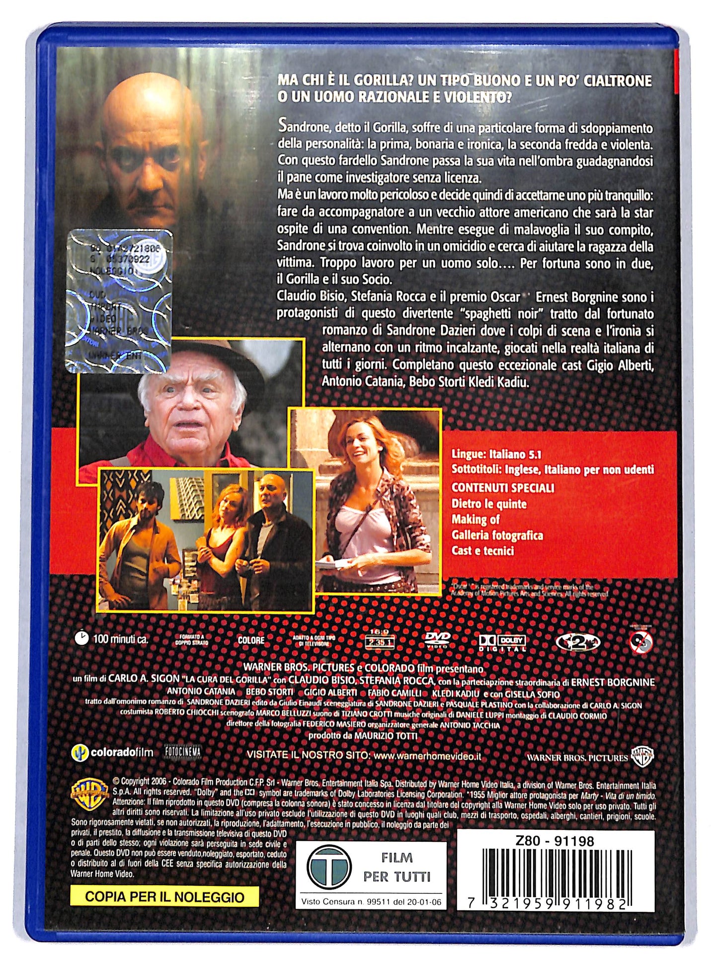 EBOND la cura del gorilla NOLEGGIO DVD DB811123