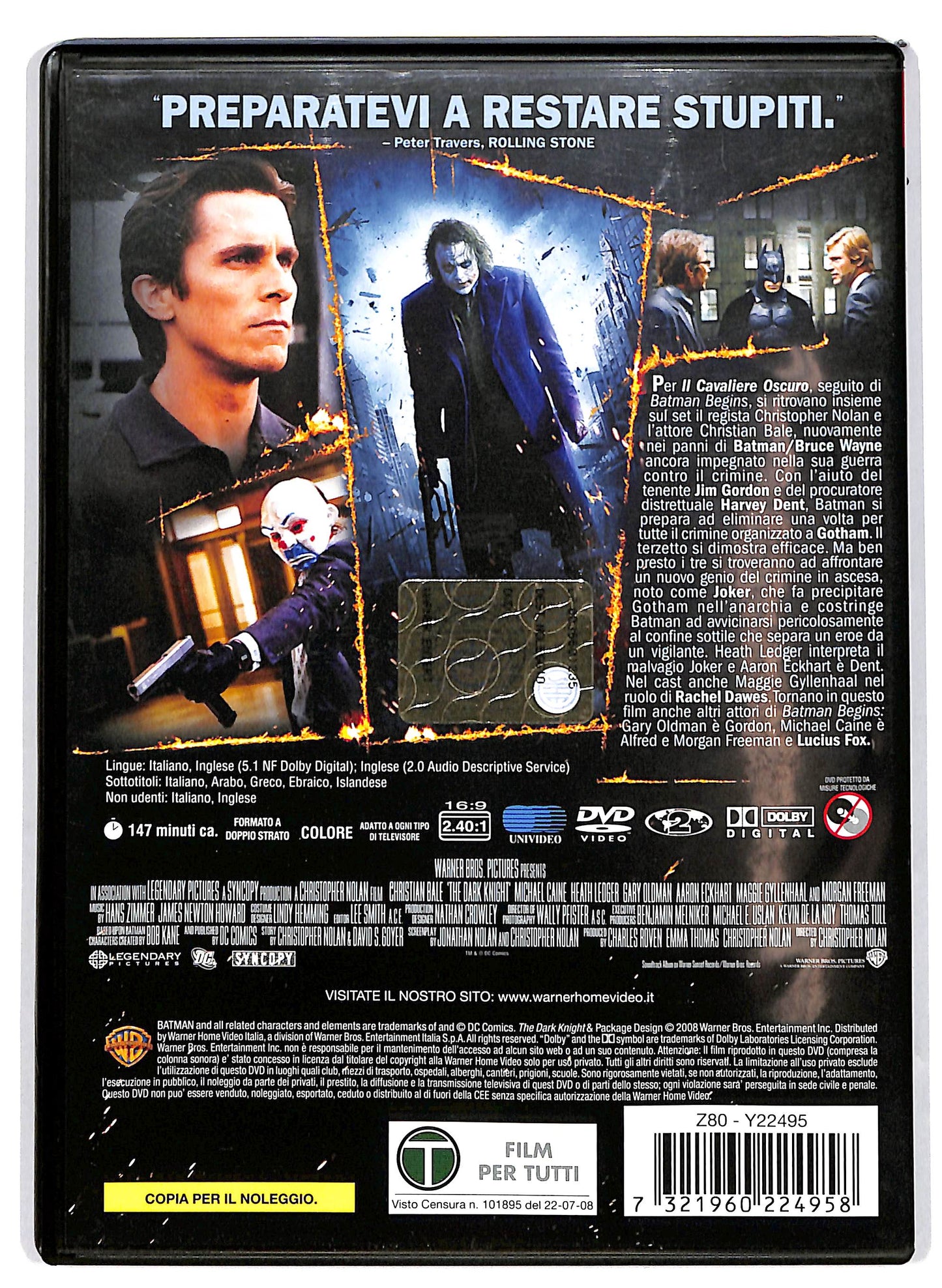 EBOND Il cavaliere oscuro  NOLEGGIO DVD DB811160